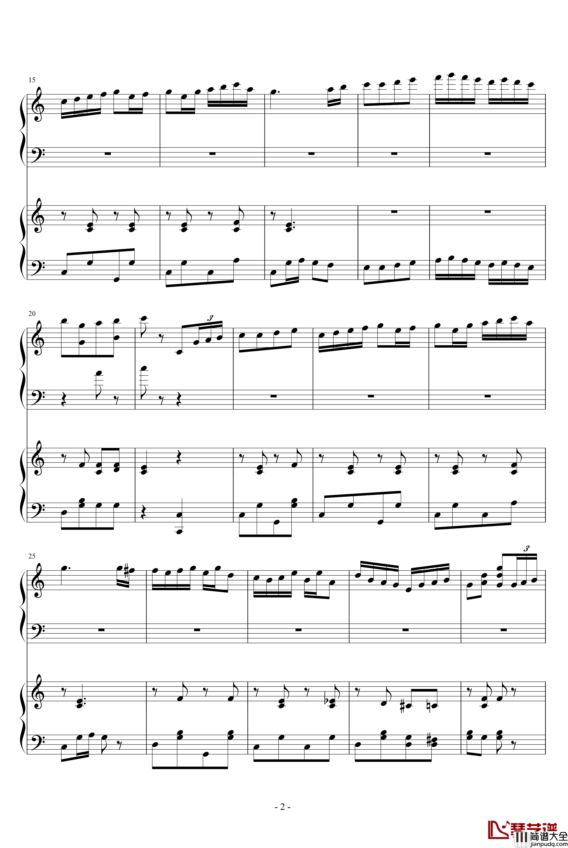 扬基嘟德尔钢琴谱_爵士_dengguobiao
