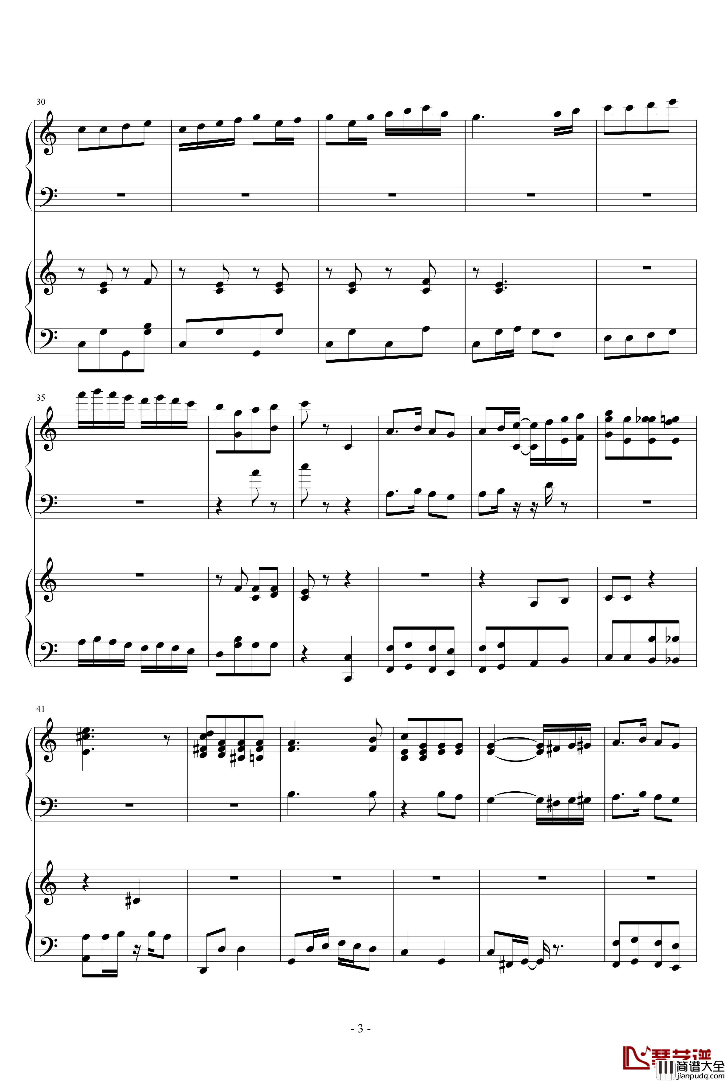 扬基嘟德尔钢琴谱_爵士_dengguobiao