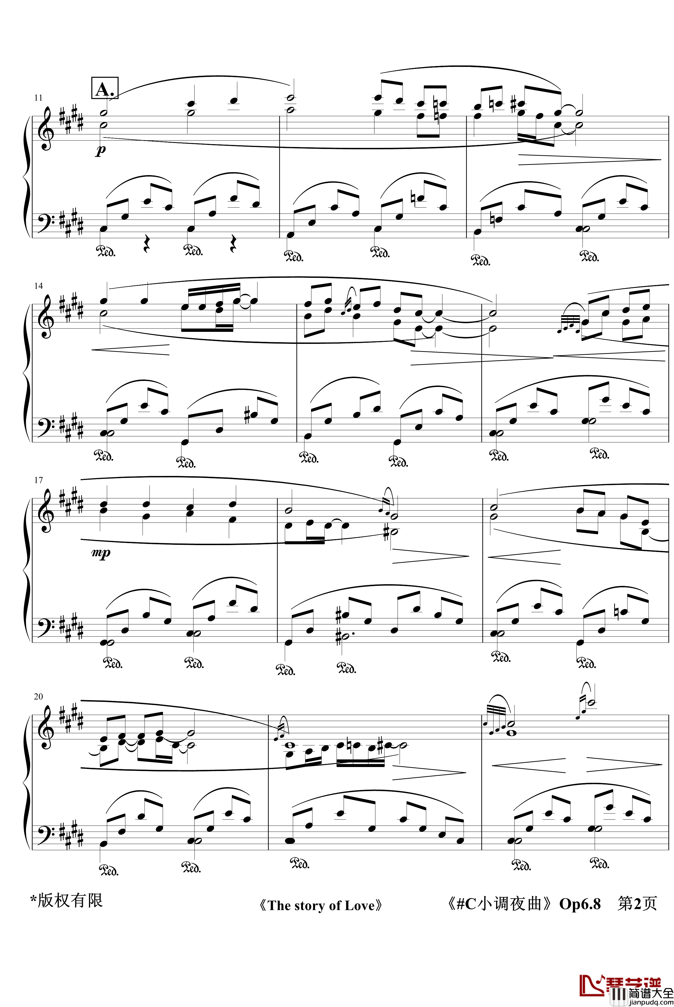 C小调夜曲Op6.8钢琴谱_jerry5743