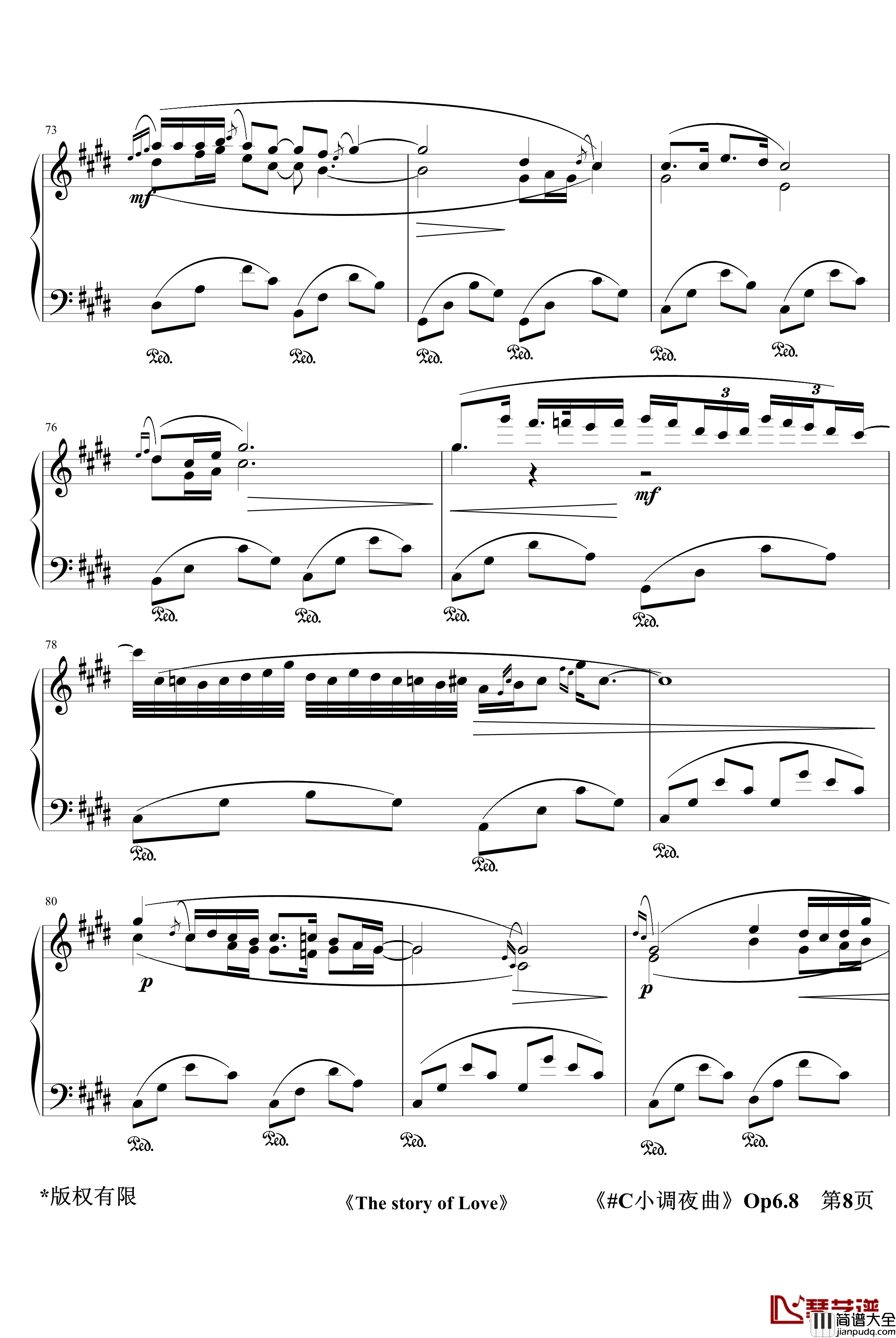 C小调夜曲Op6.8钢琴谱_jerry5743