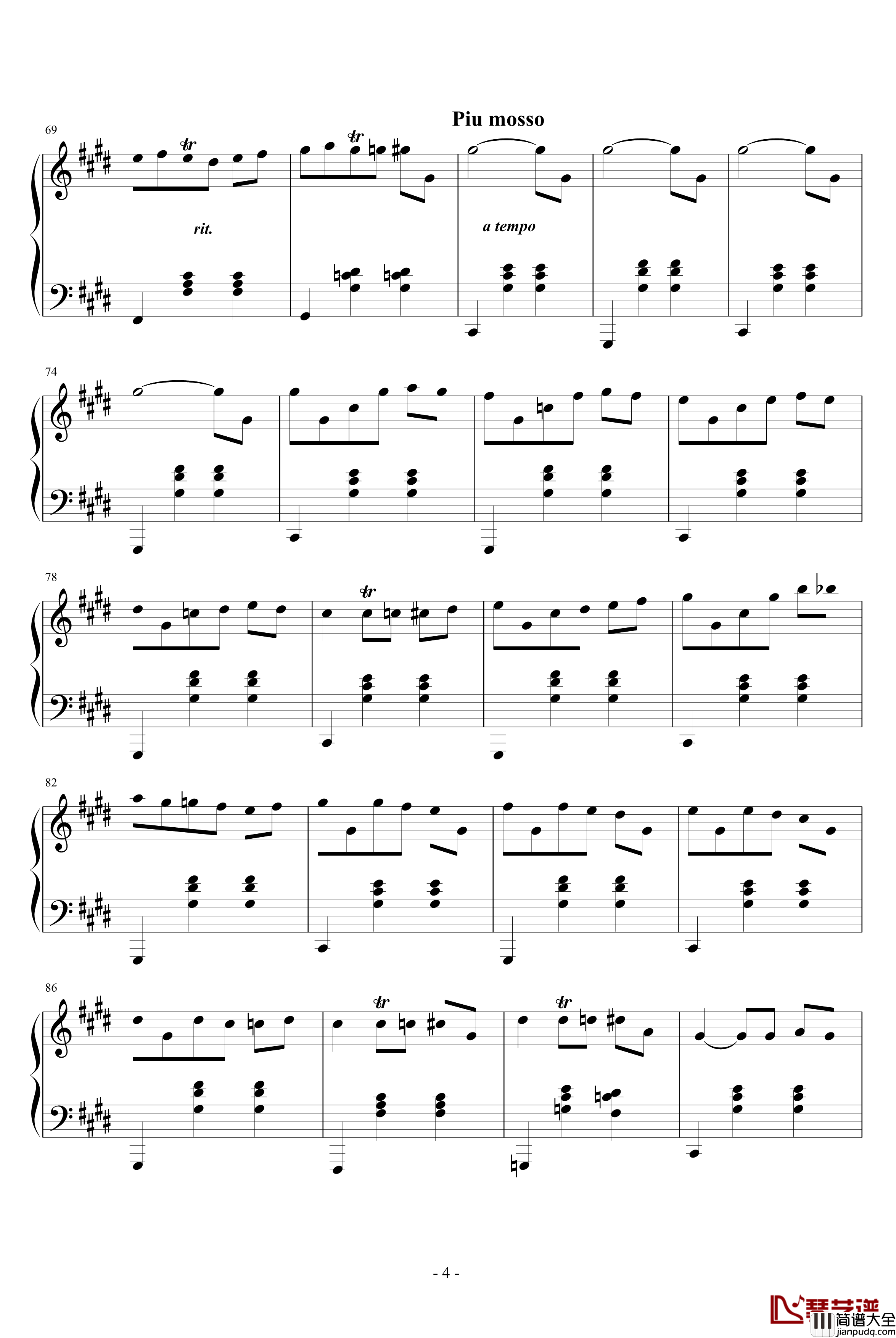 说给肖邦听钢琴谱_西瓜小洛_Tim_zheng