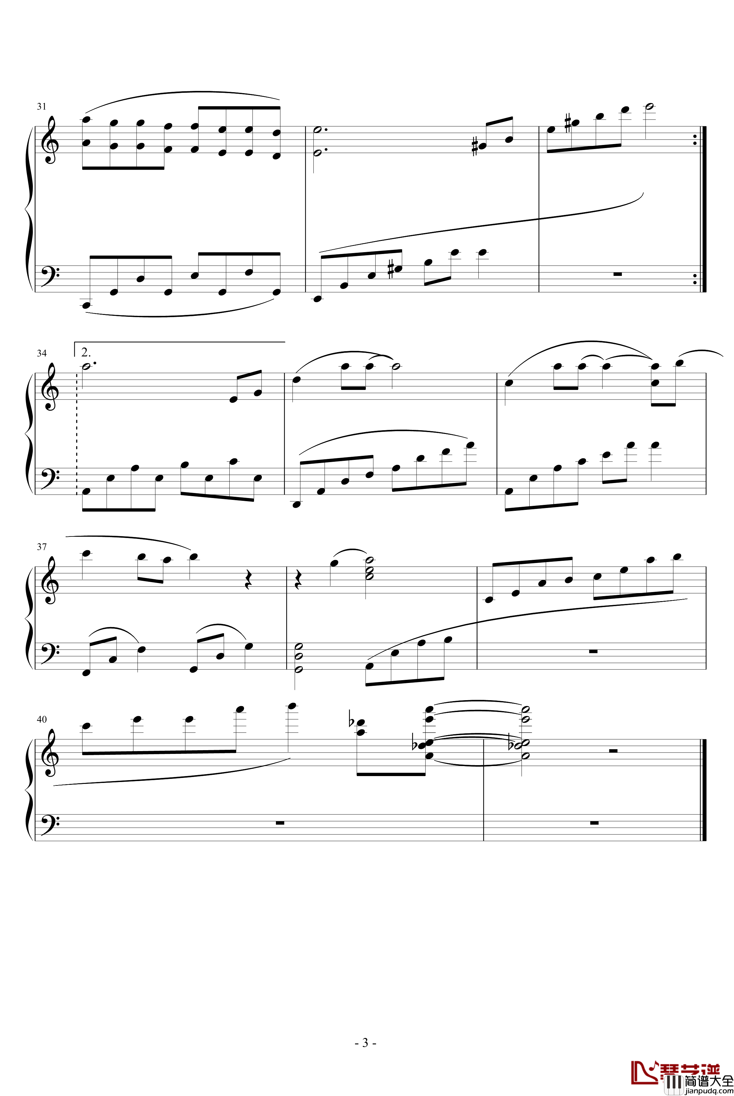 蝶恋钢琴谱_仙剑_仙剑奇侠传