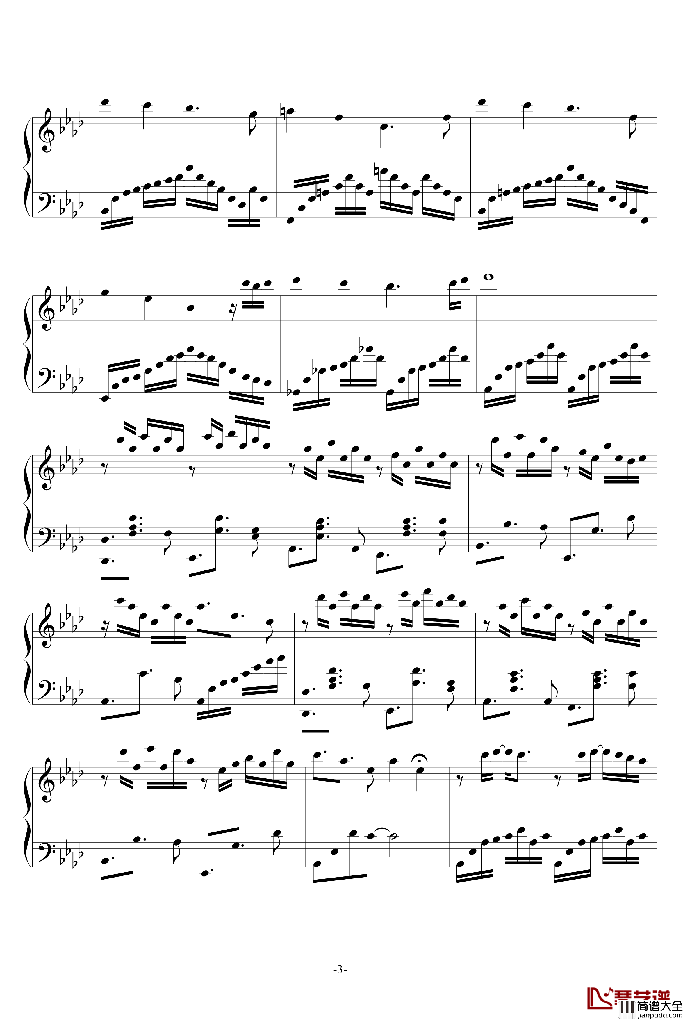 午后阳光钢琴谱_天心琴