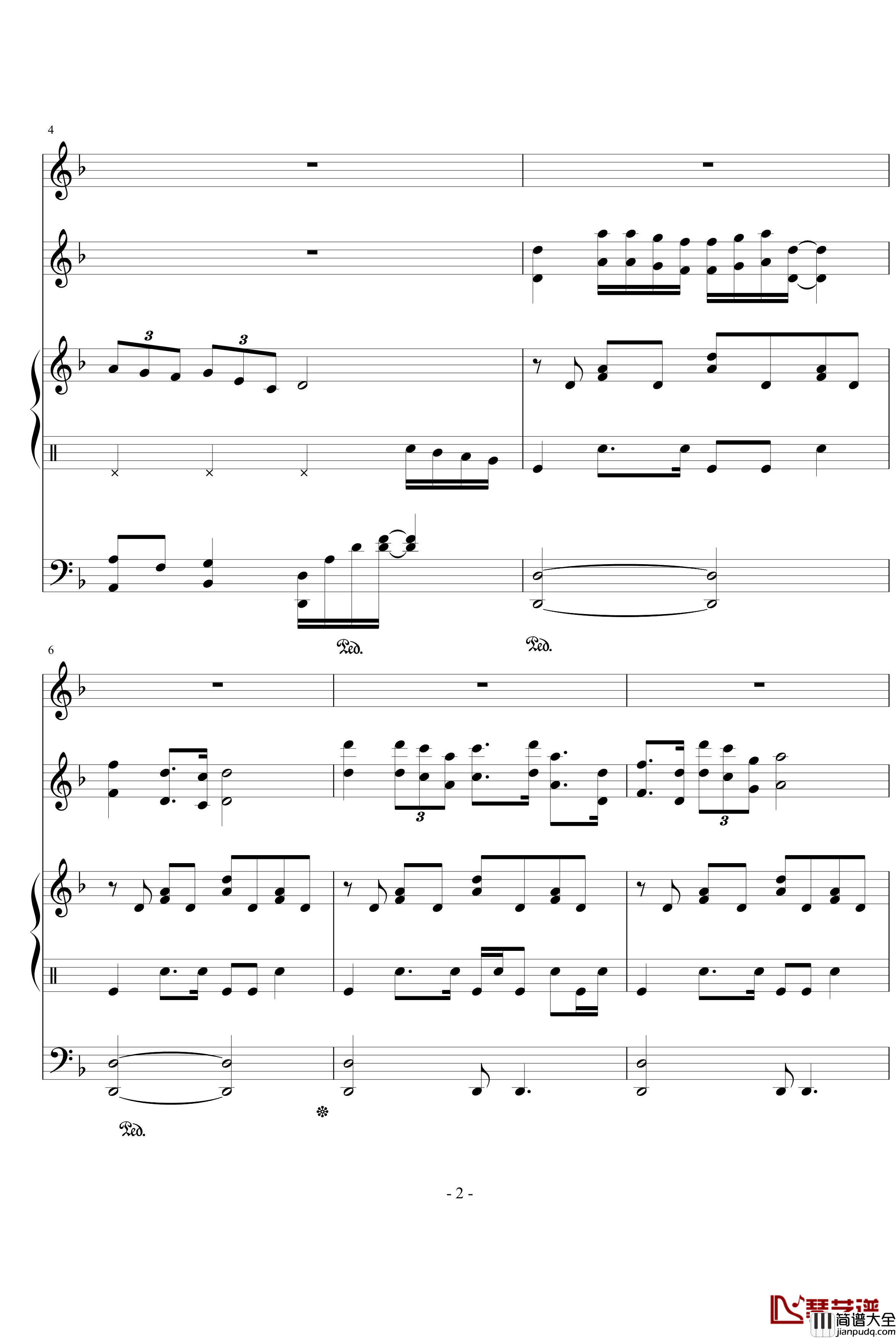 不能钢琴谱_琳琅