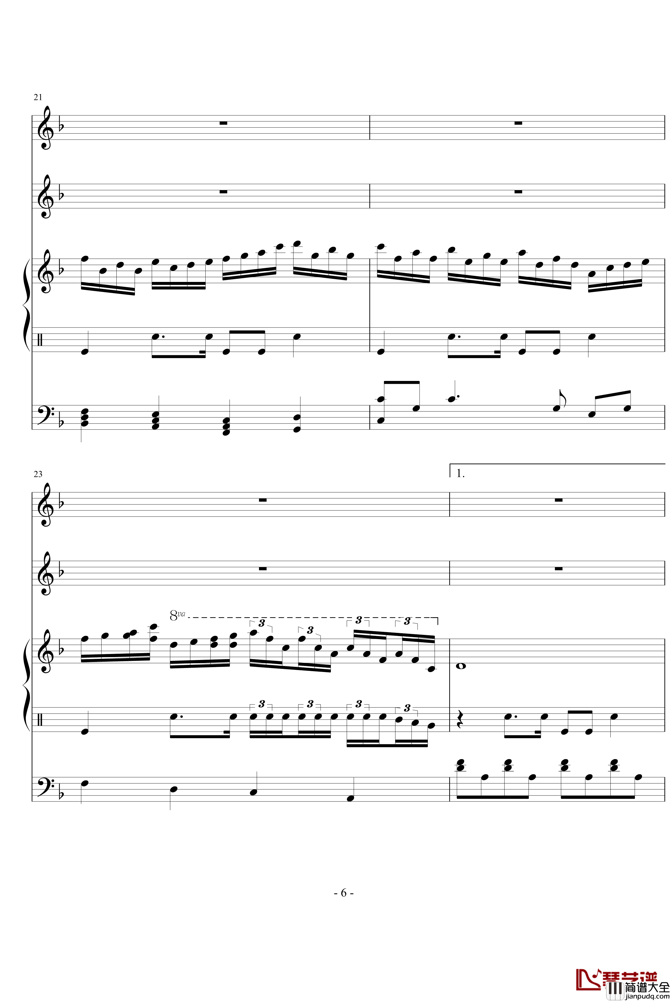 不能钢琴谱_琳琅