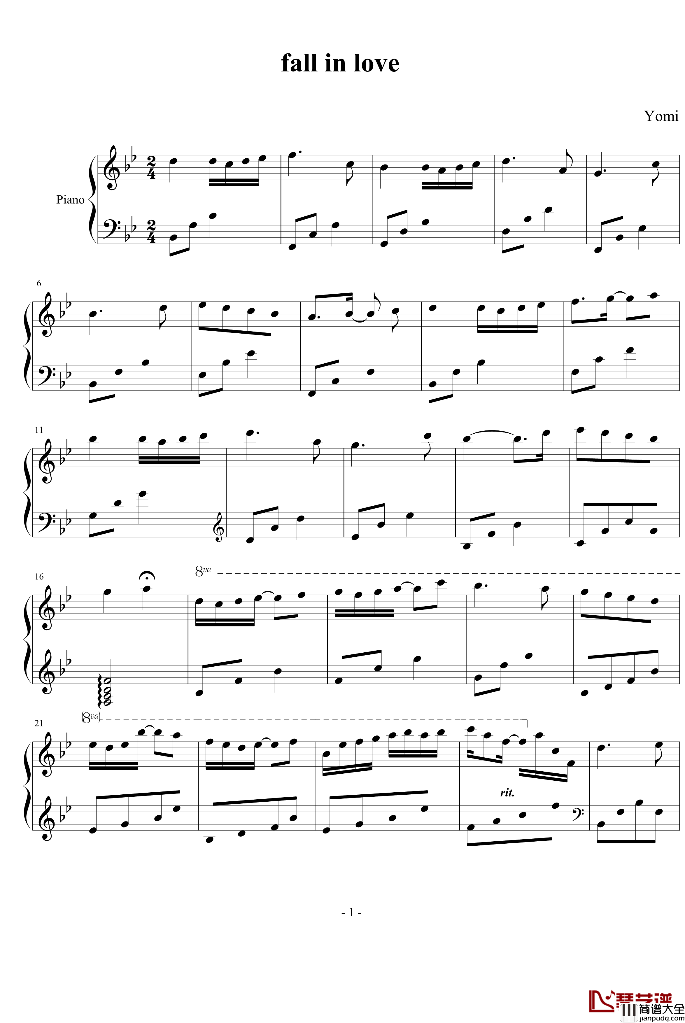 fall_in_love钢琴谱_Daydream