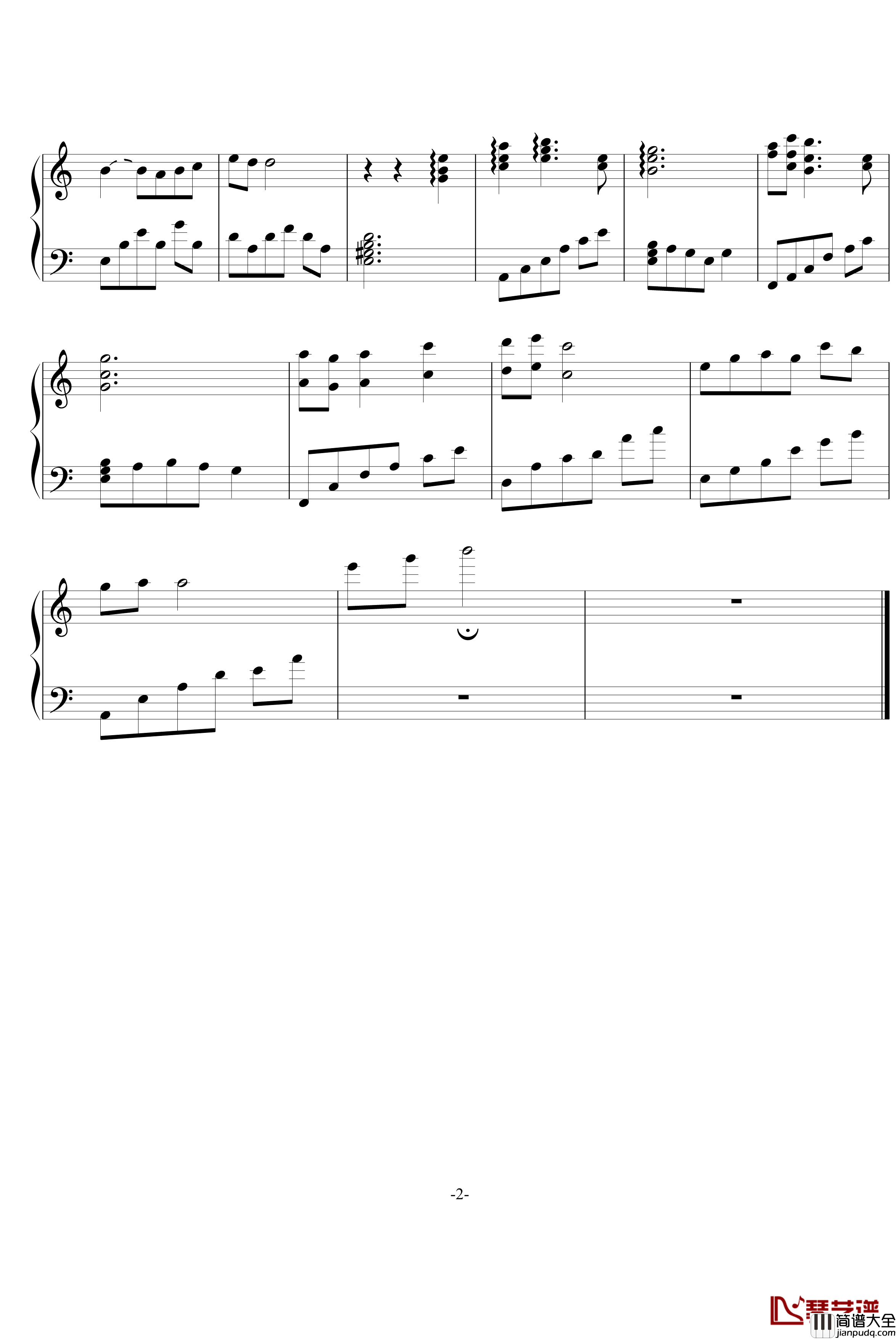 情癫大圣插曲钢琴谱_无限的爱_动漫影视