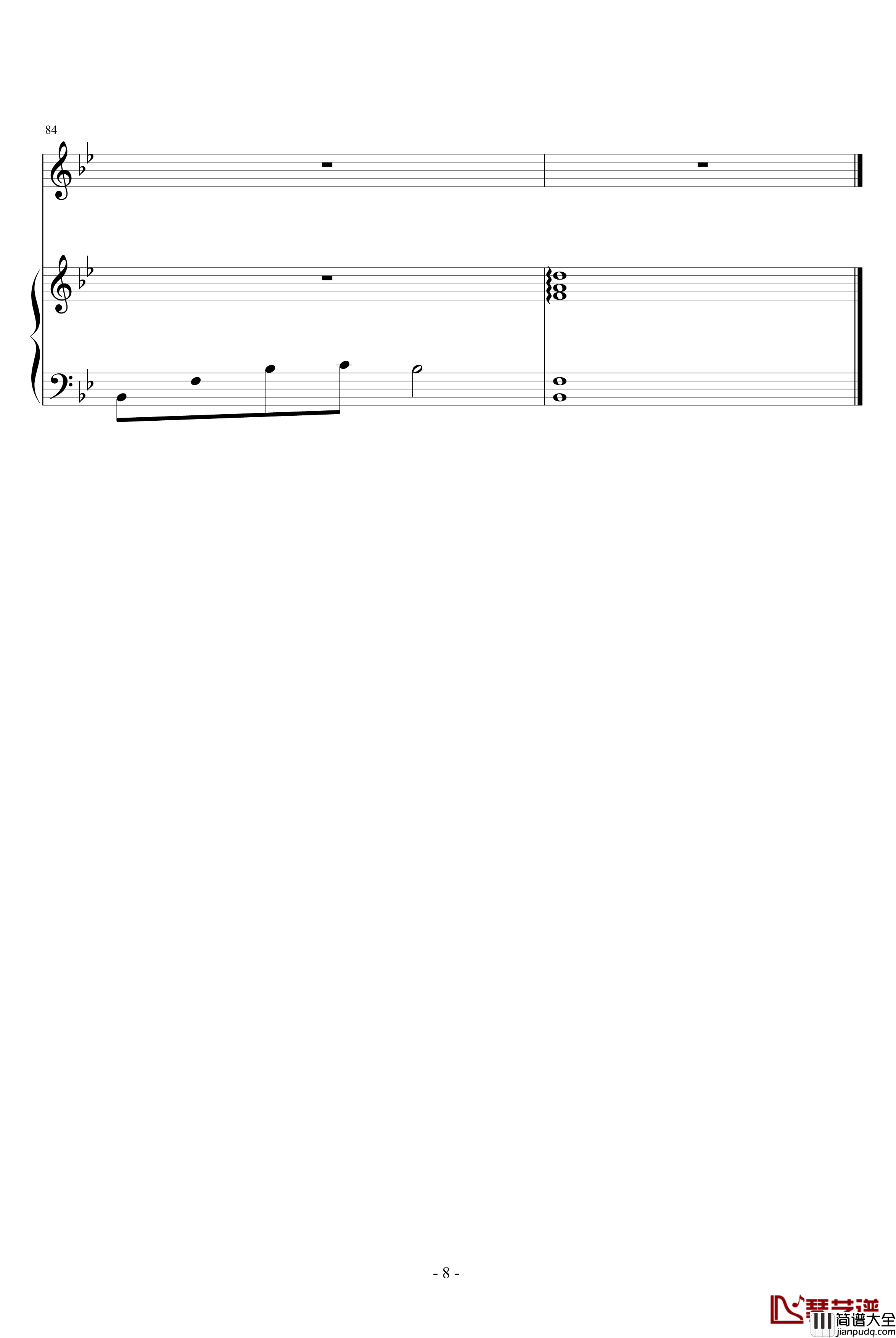 爱你一万次钢琴谱_血腥残阳