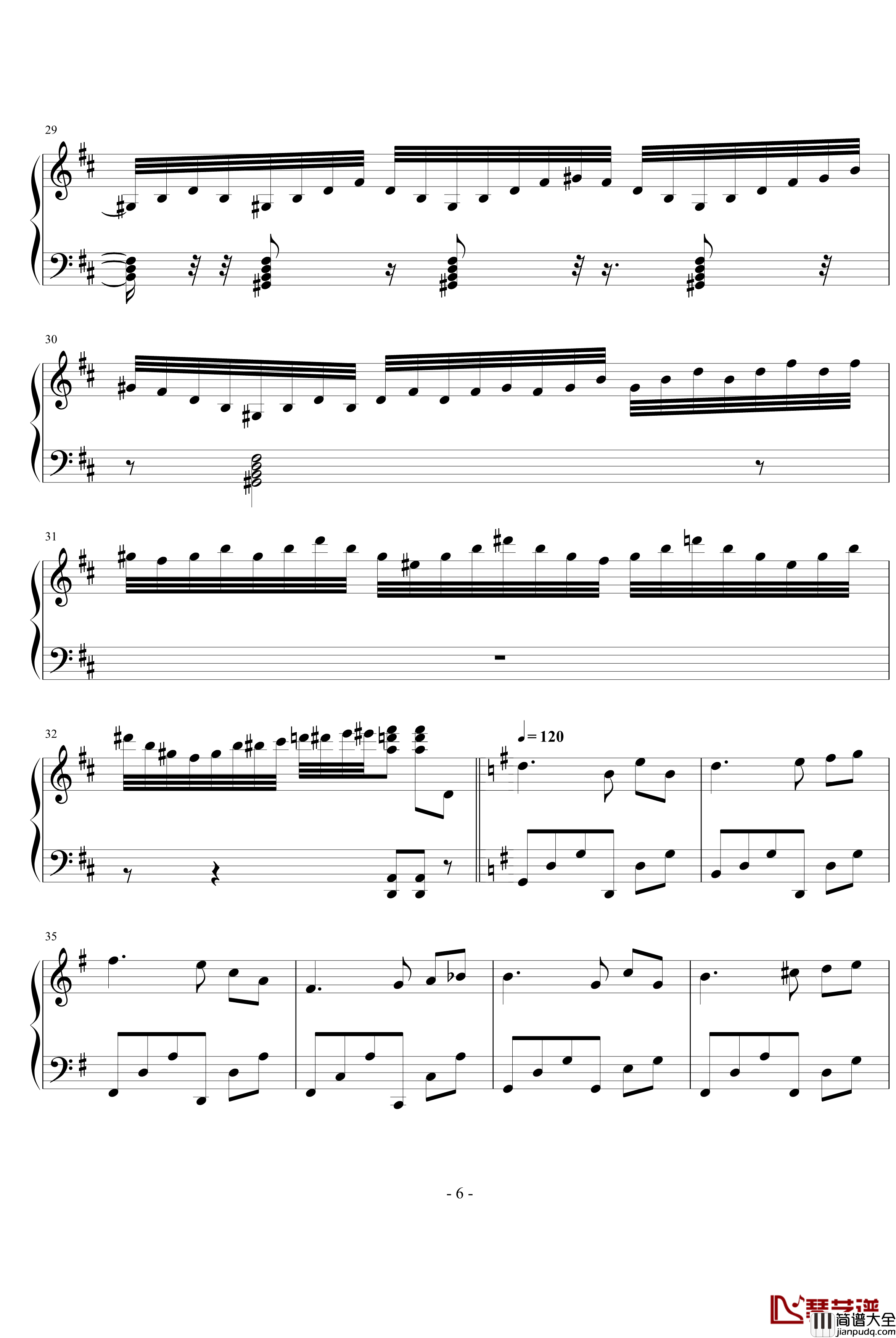 卡门幻想曲钢琴谱_世界名曲