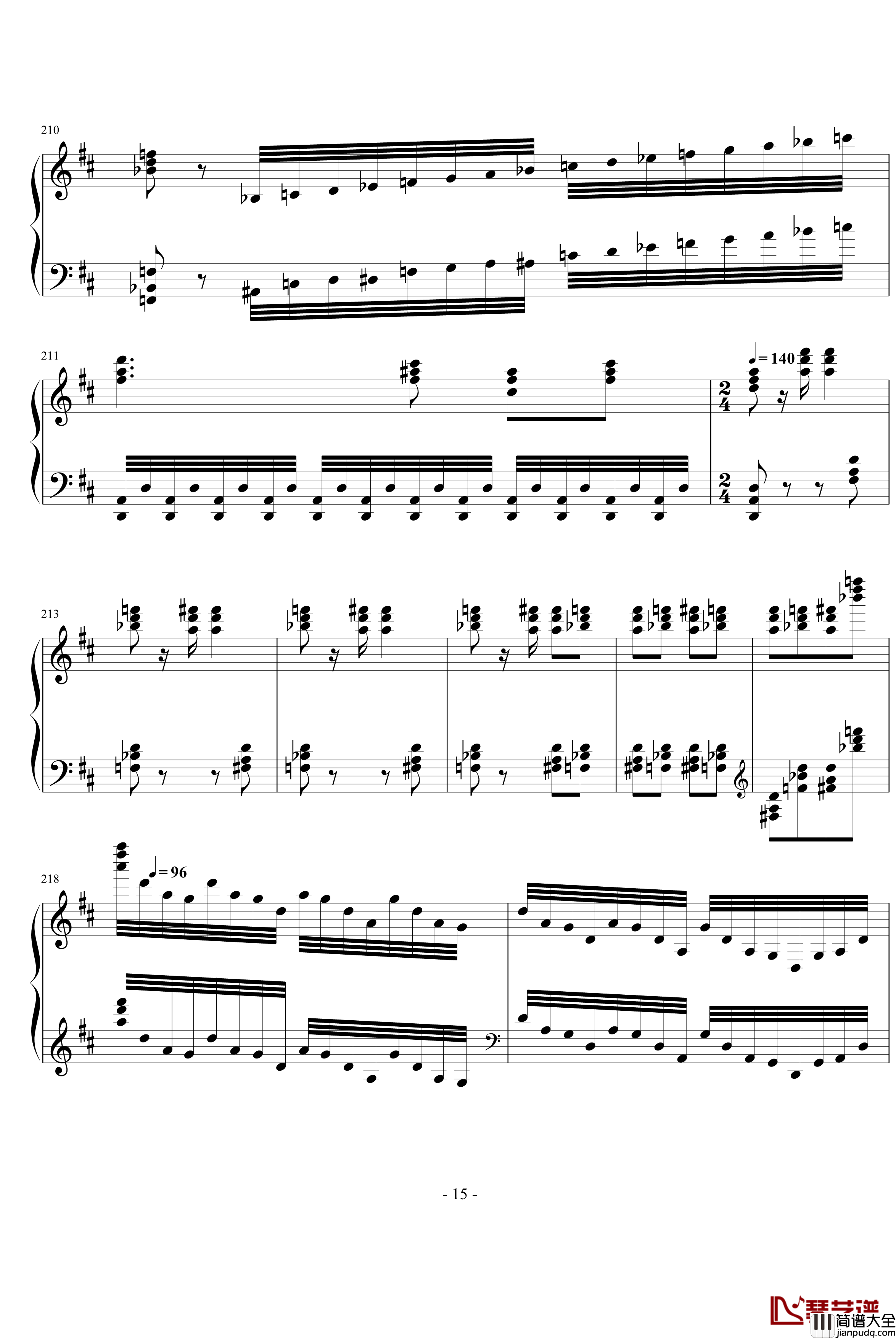 卡门幻想曲钢琴谱_世界名曲