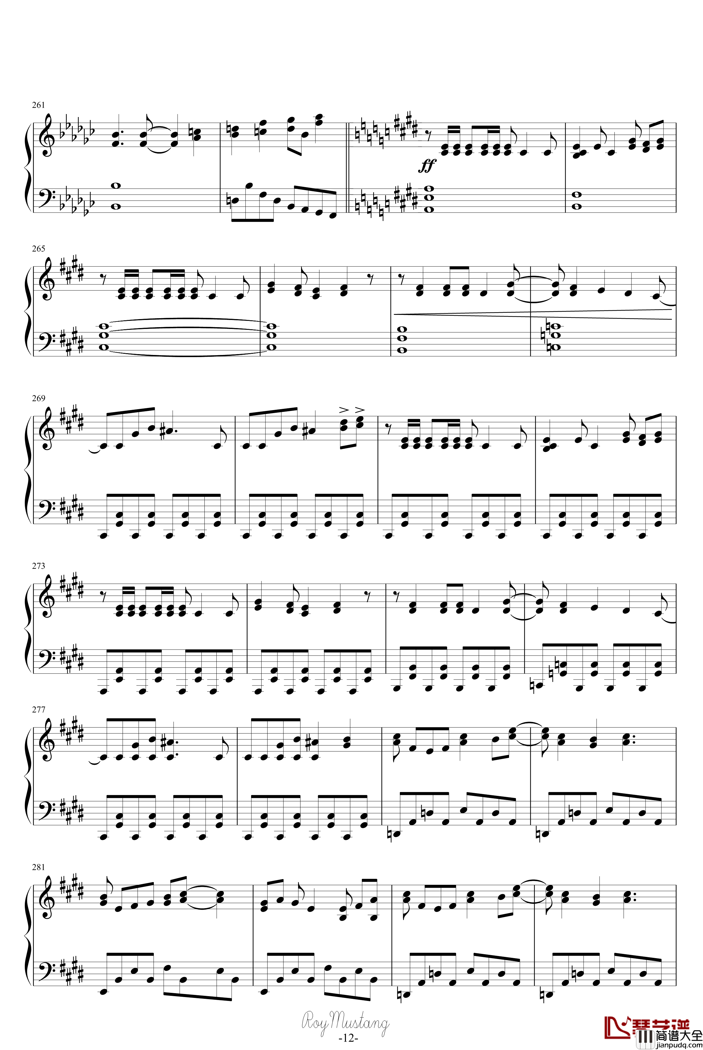 組曲ニコニコ動画钢琴谱_动漫影视