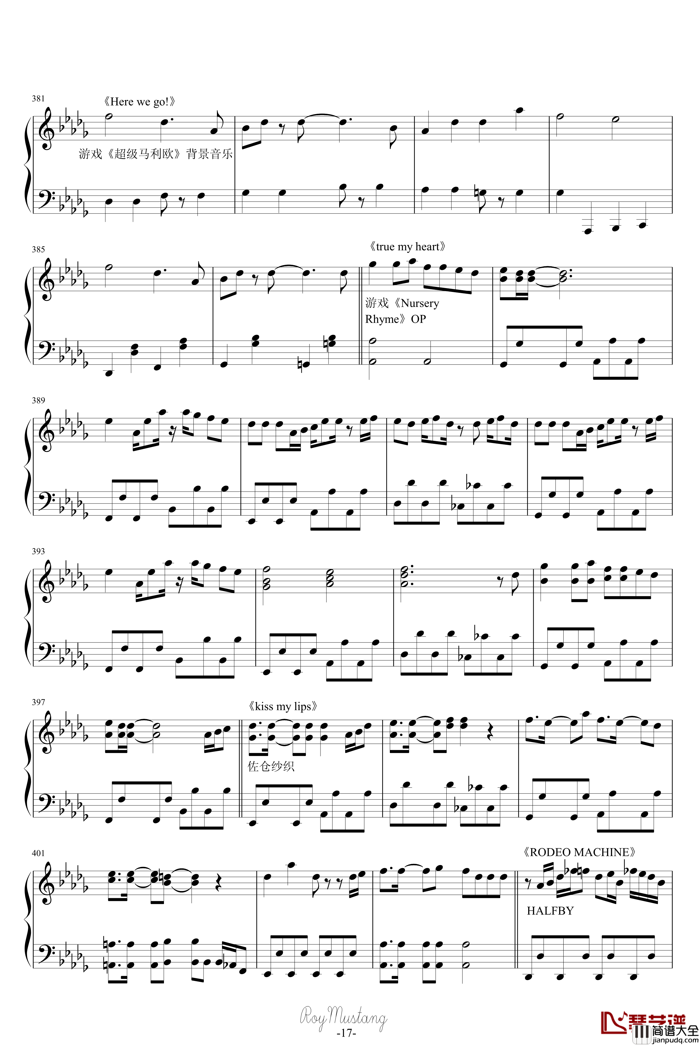 組曲ニコニコ動画钢琴谱_动漫影视