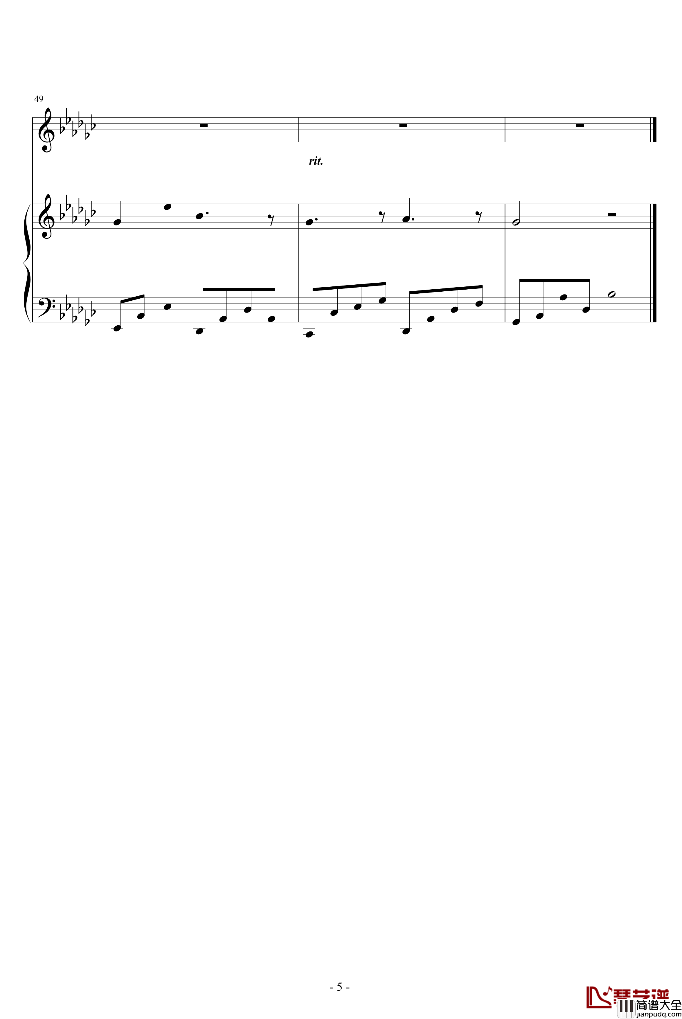 情歌钢琴谱_钢琴弦乐版_梁静茹