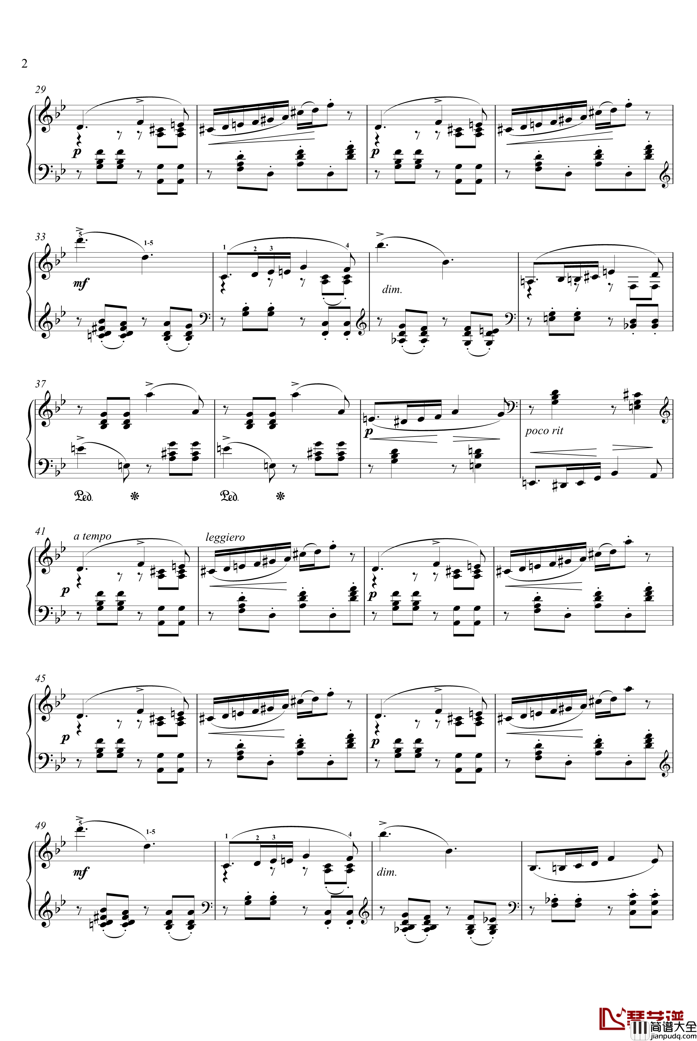 四月松雪草钢琴谱_柴科夫斯基_老柴的四季_Peter_Ilyich_Tchaikovsky