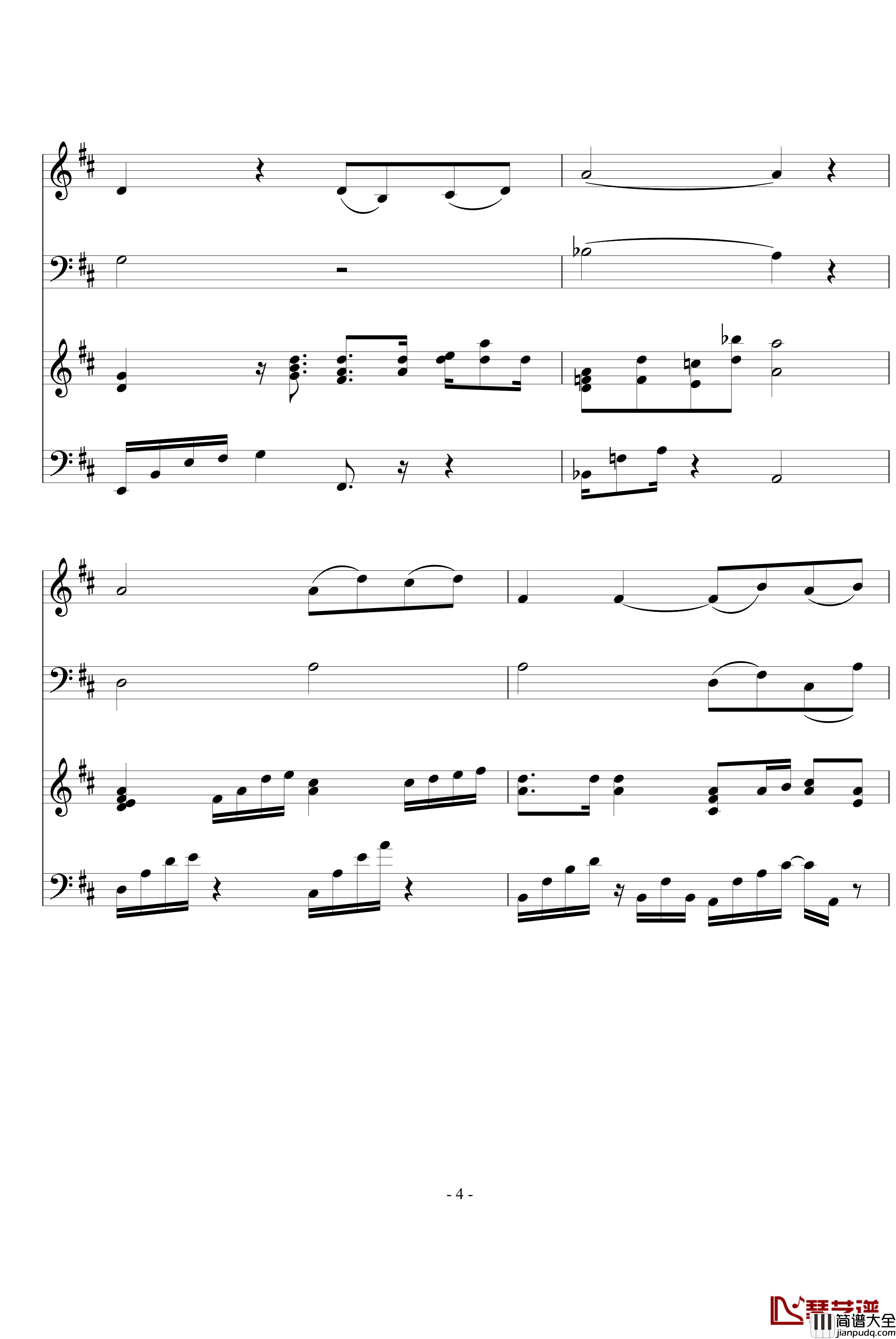 换季钢琴谱_提琴＋钢琴_金莎