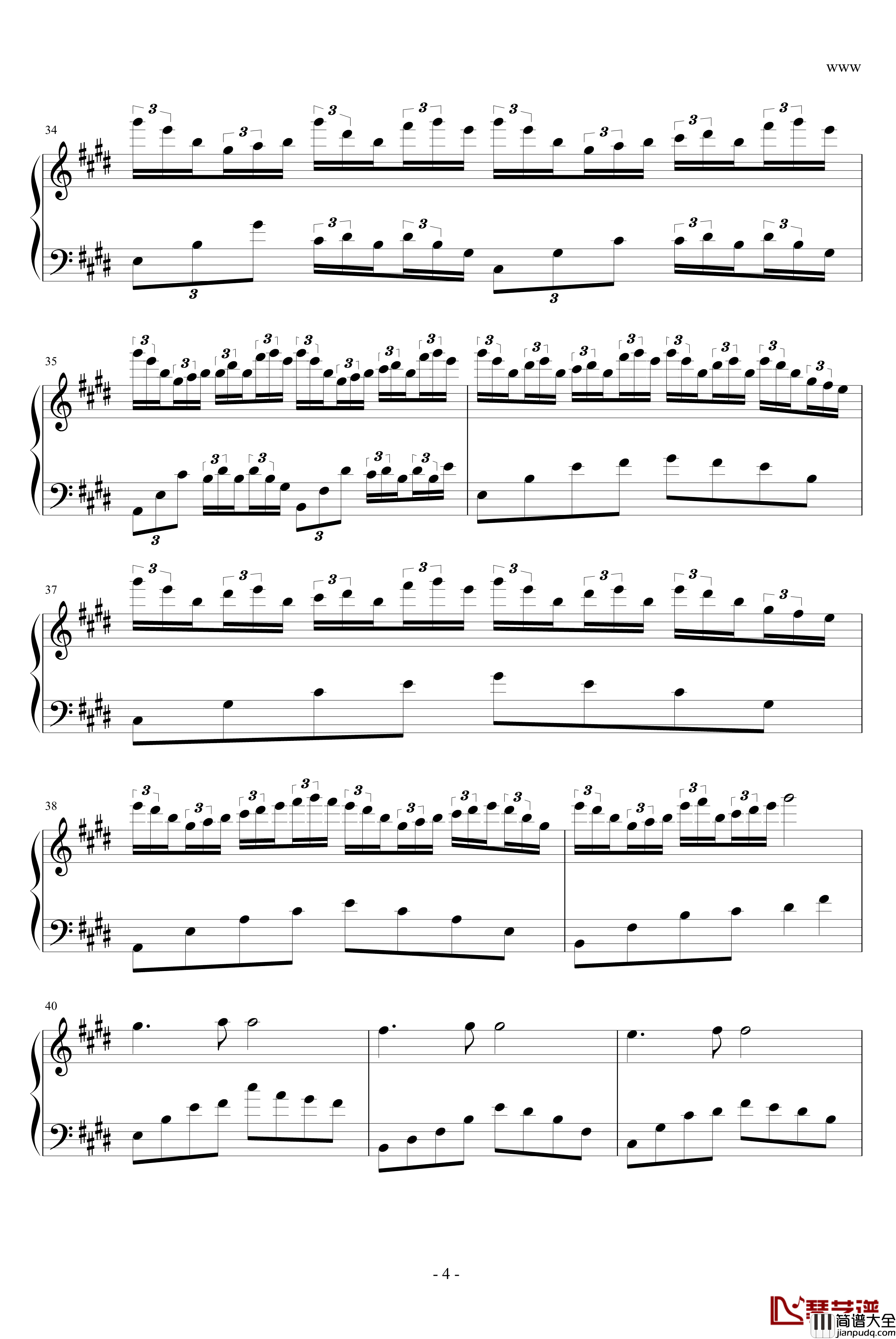 跨世时空的箫钢琴谱_二_血腥残阳