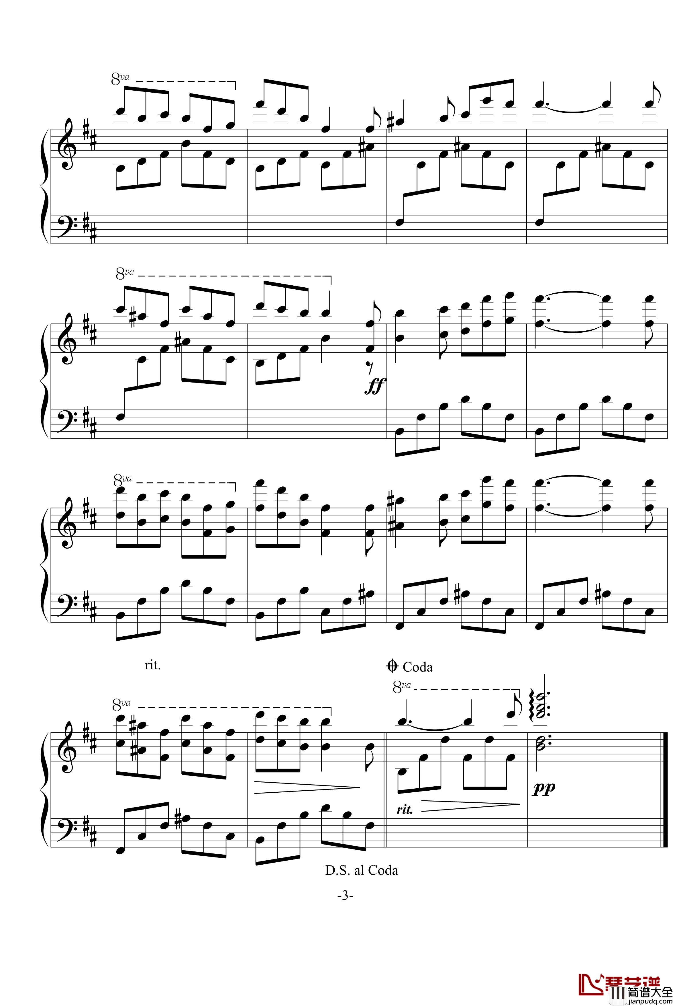 秘密的庭院钢琴谱_克莱德曼