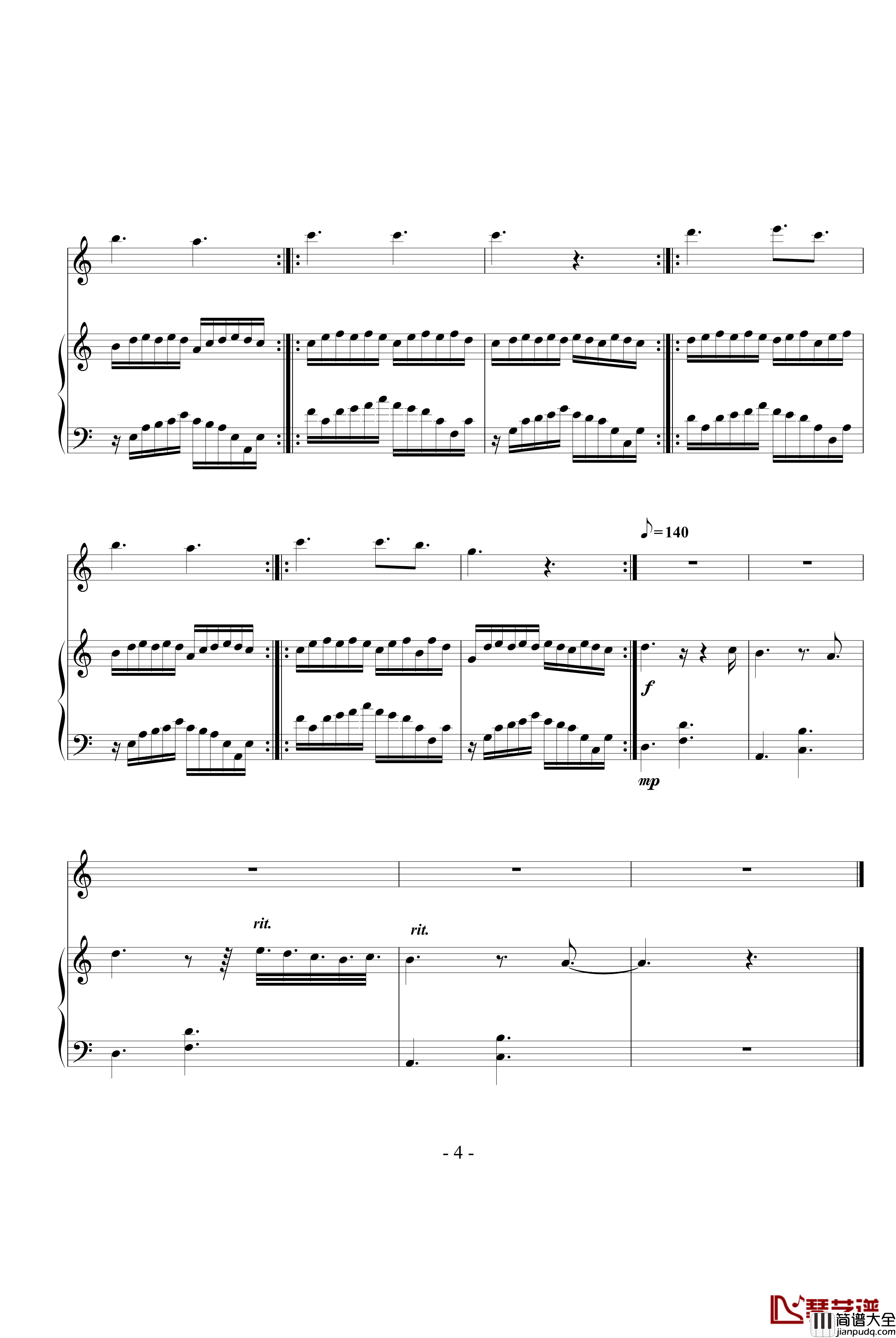 _天使爱美丽_主题钢琴谱_原声No.19_Yann_Tiersen