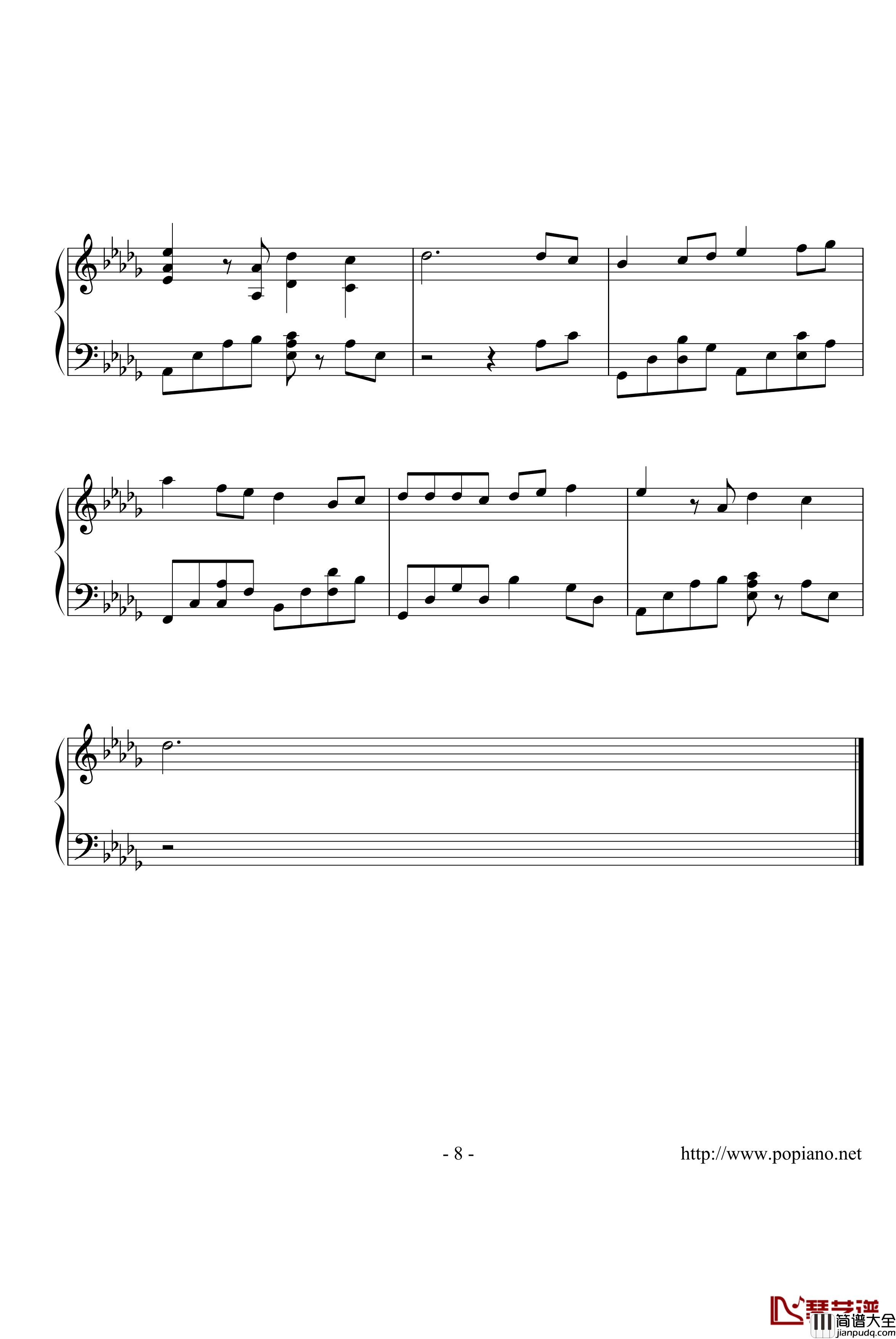 棉花糖钢琴谱_演奏版_至上励合