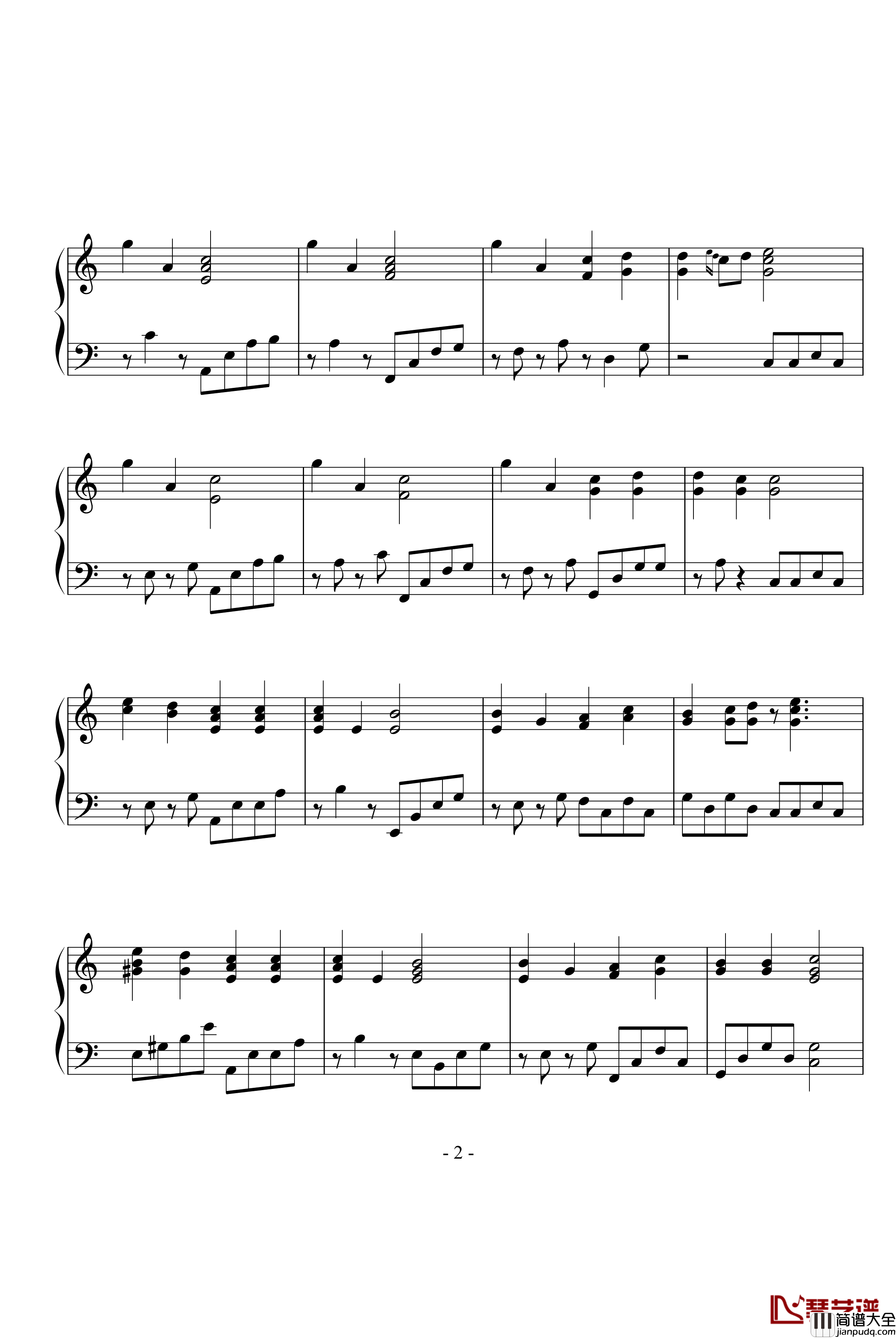 月の记忆·落语钢琴谱_动漫影视