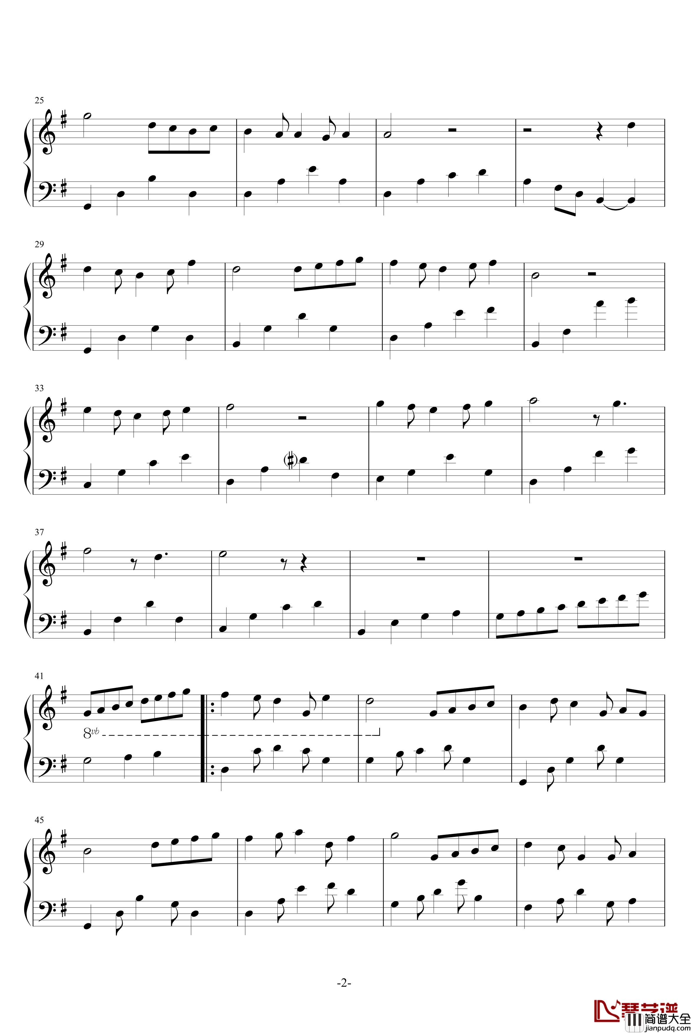 梦钢琴谱_jeanjsk