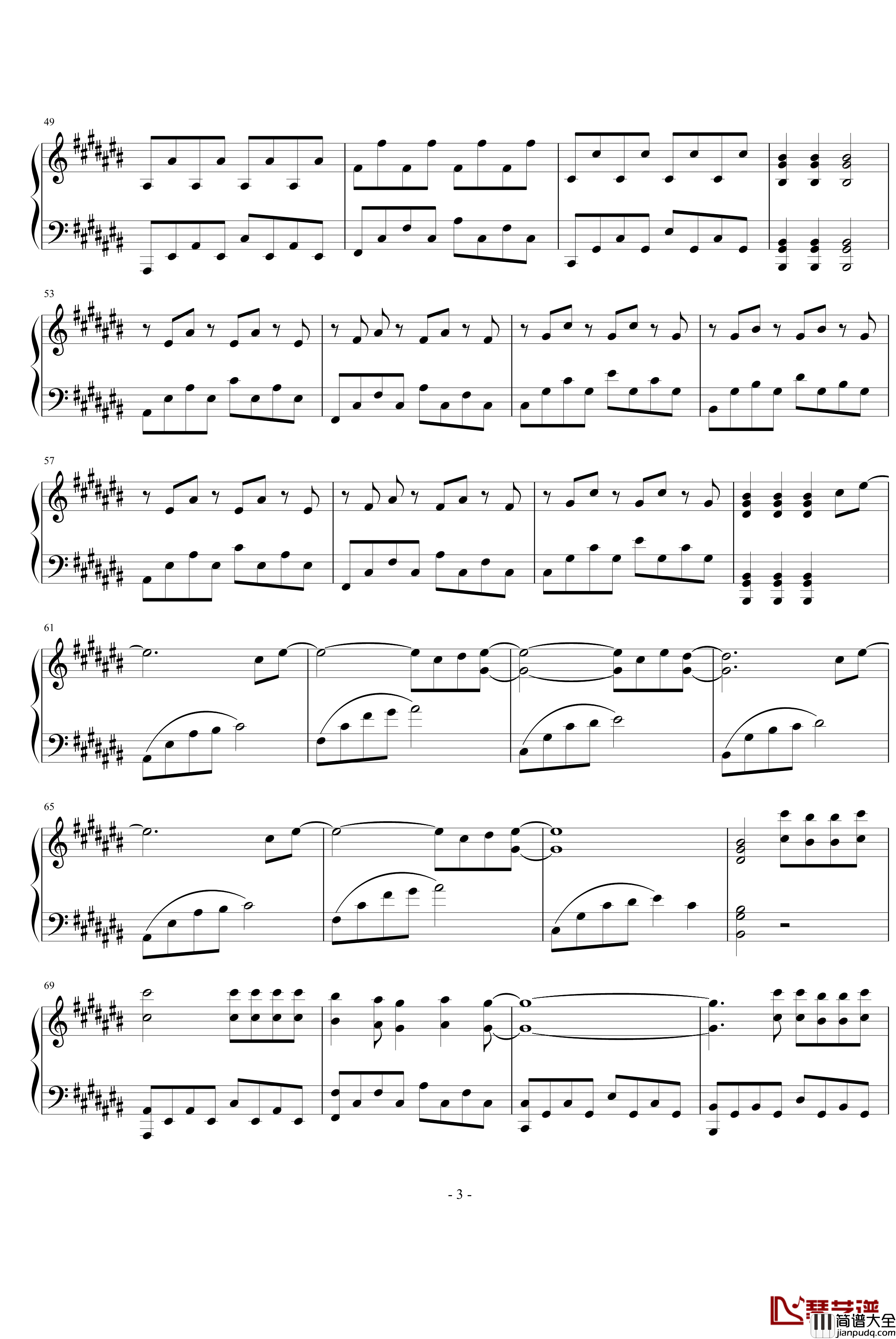 One钢琴谱_Piano_Version_Epik_High