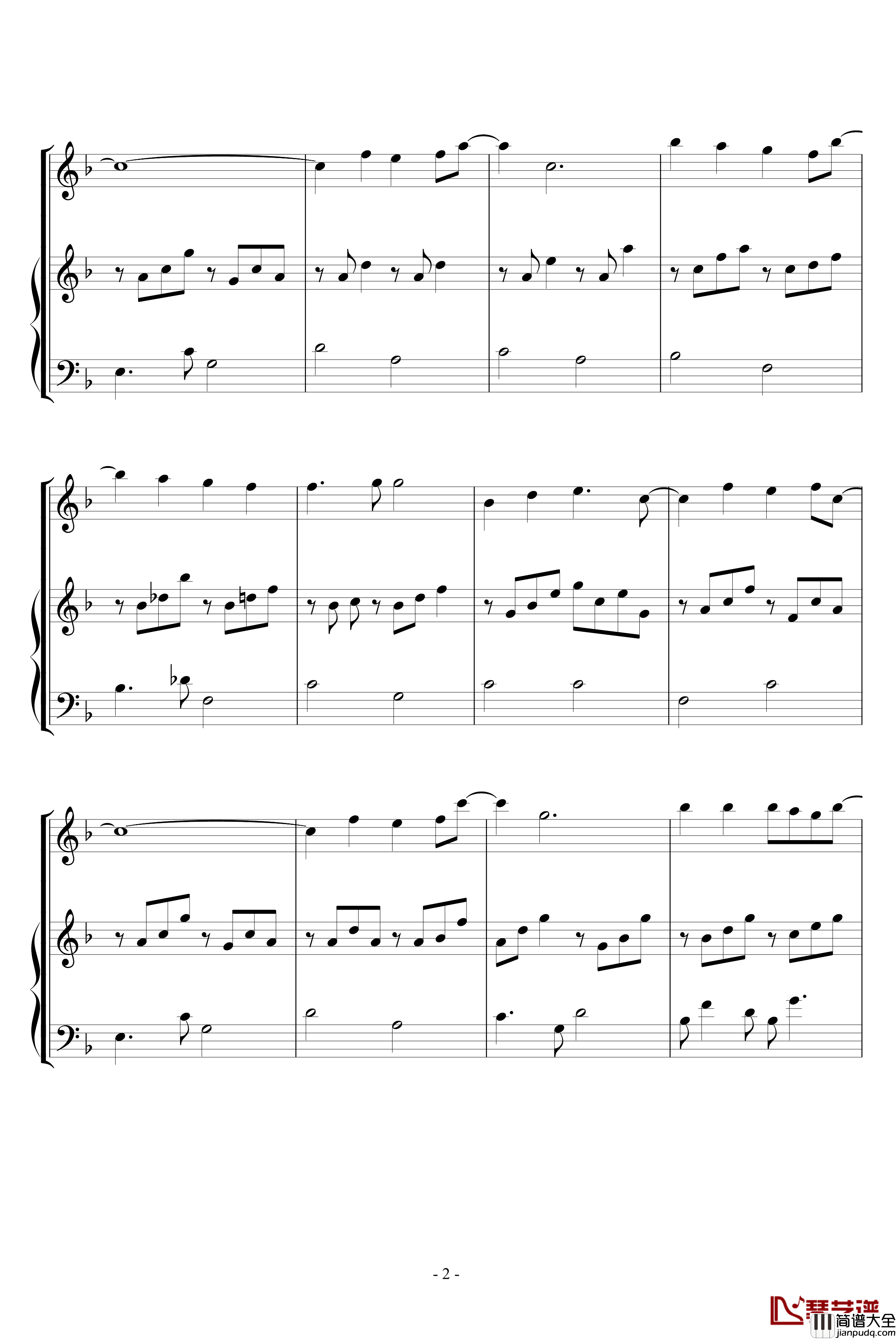 龙猫的主题钢琴谱_久石让