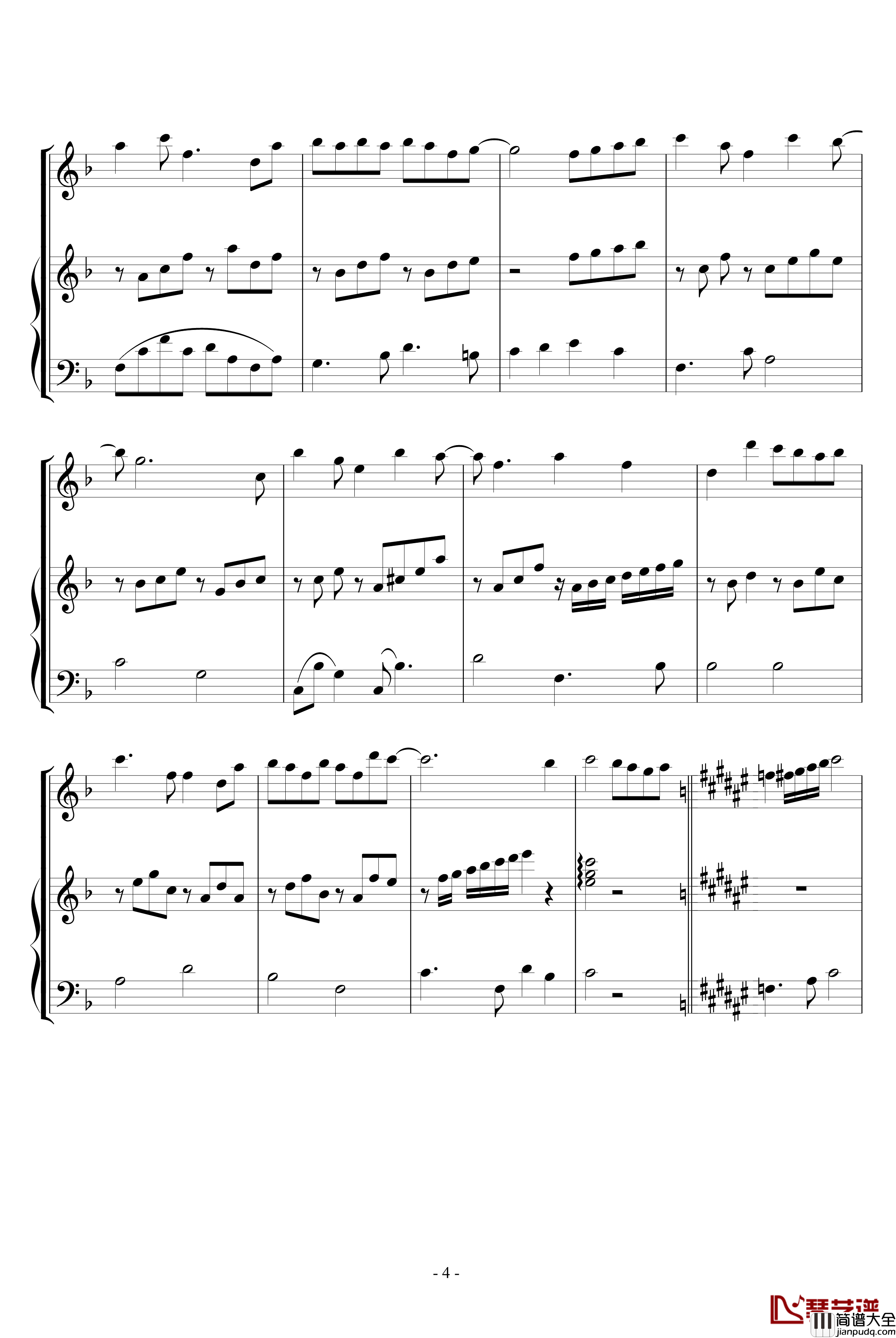 龙猫的主题钢琴谱_久石让