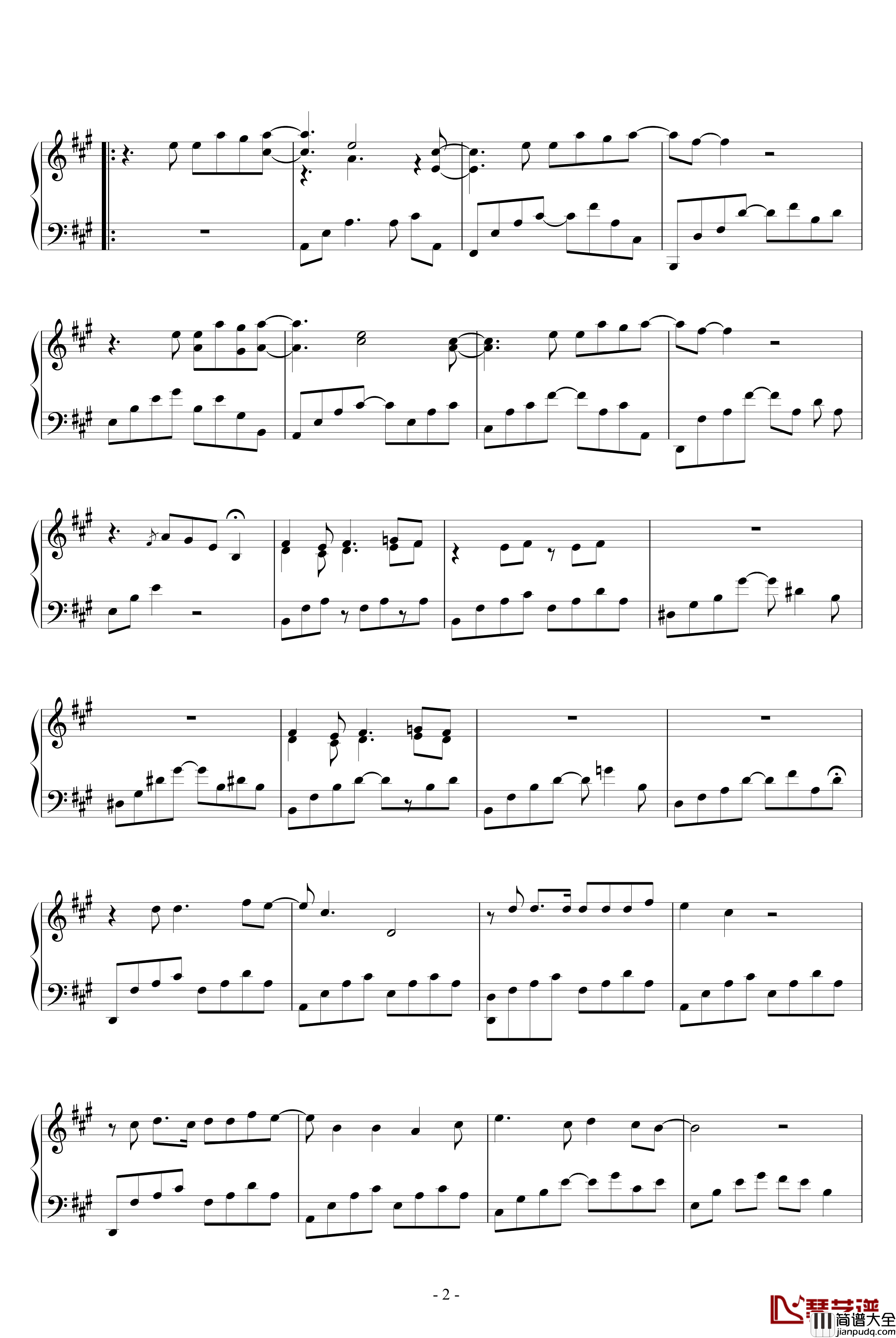 给女儿钢琴谱_海角七号插曲