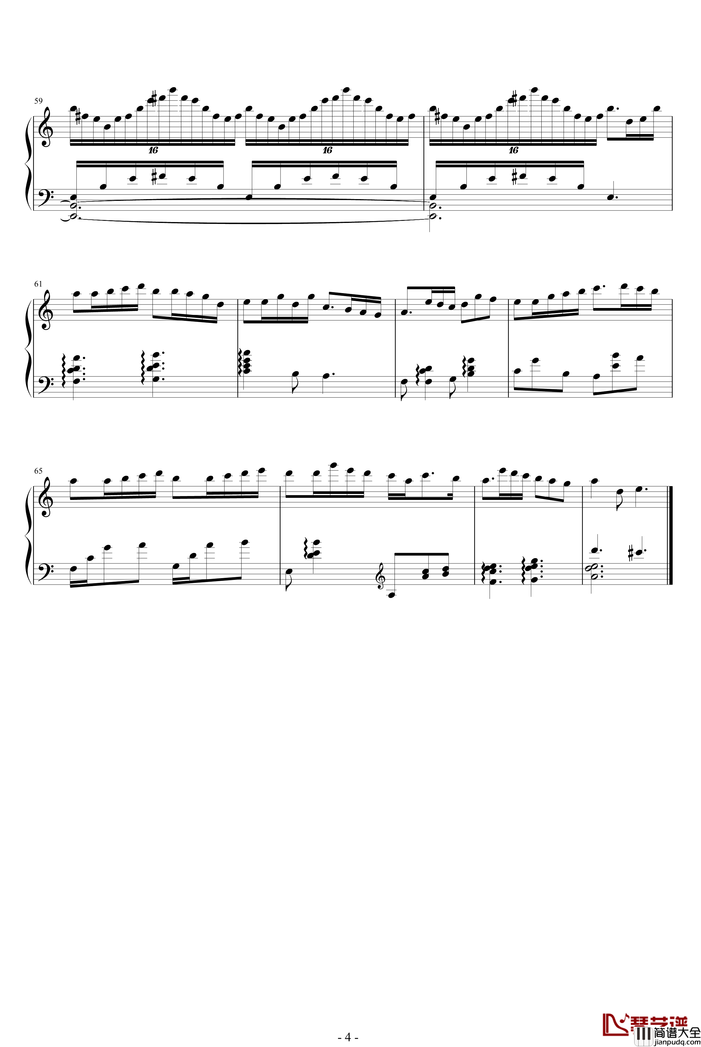 孤月华章钢琴谱_花如雨_乐侠