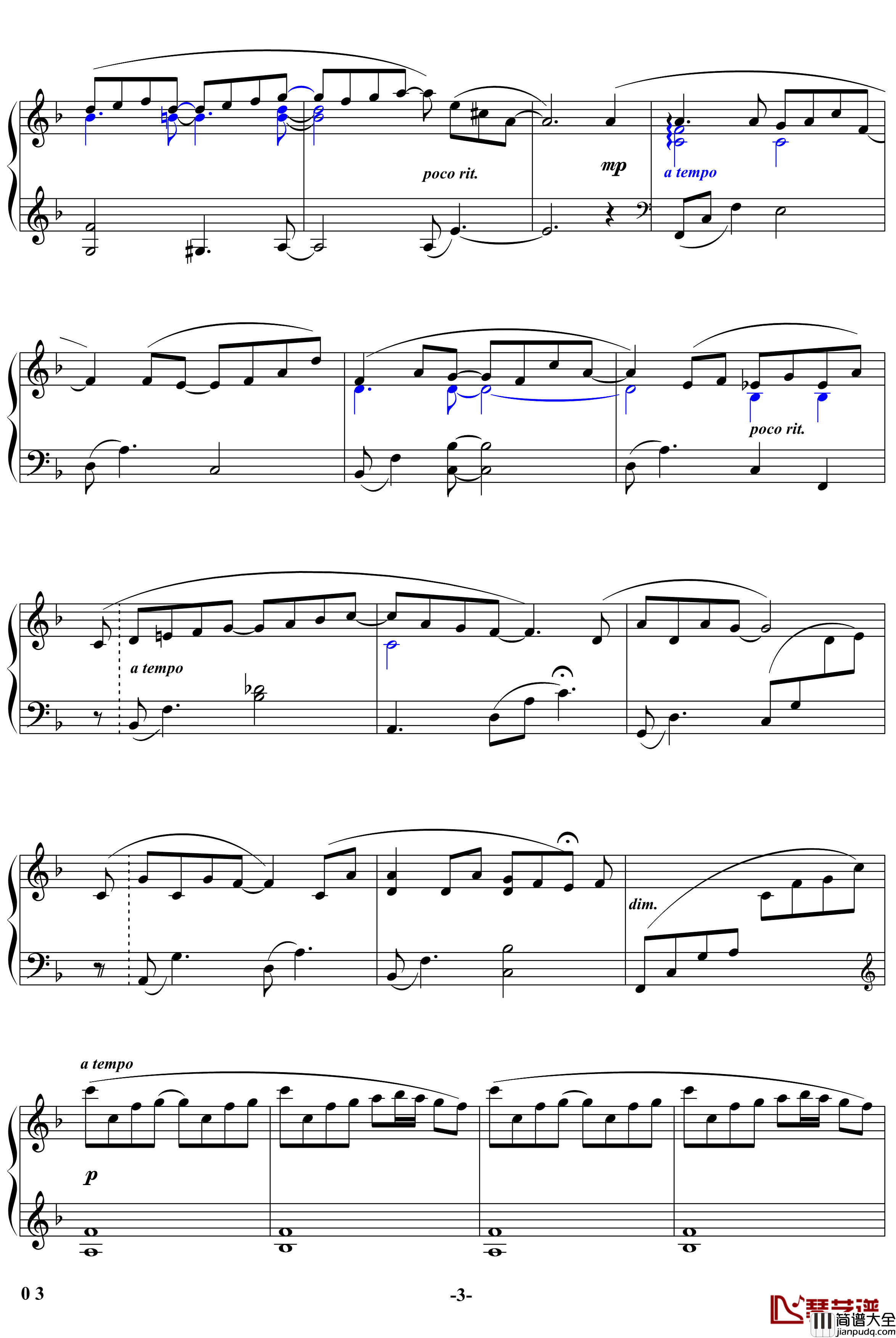 我甜蜜的情人节钢琴谱_影视