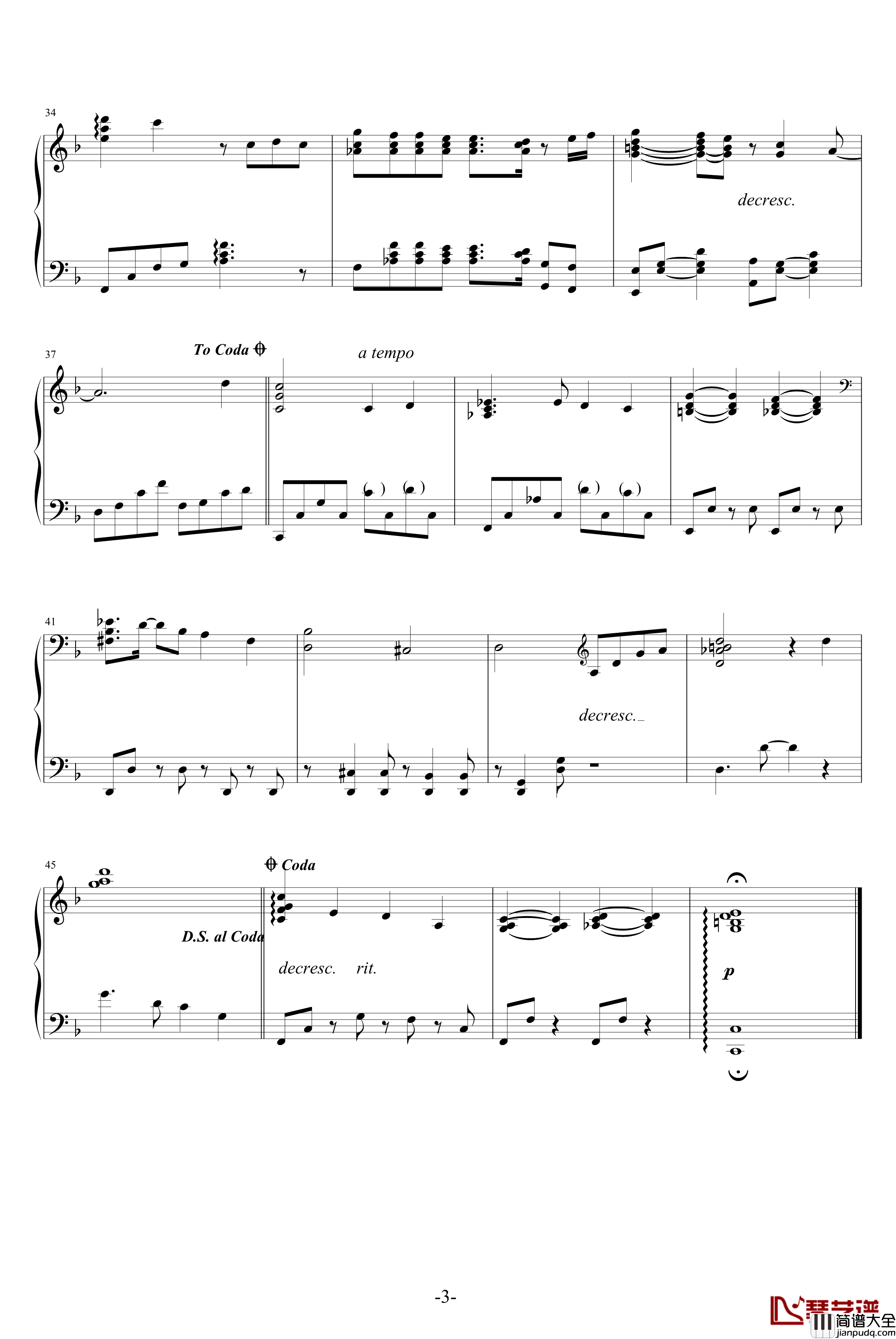 飞的理由钢琴谱_林忆莲