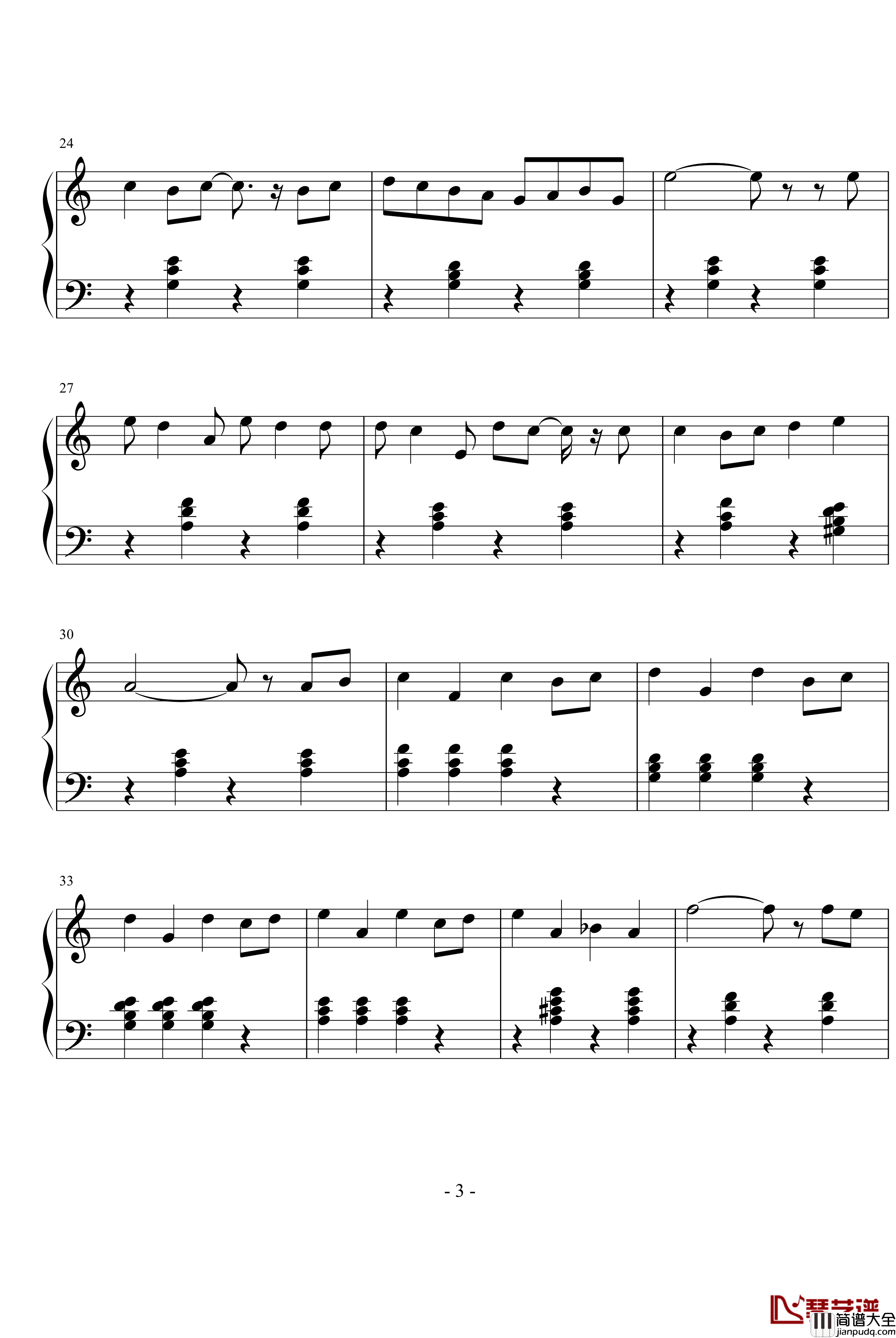 最爱钢琴谱_周慧敏