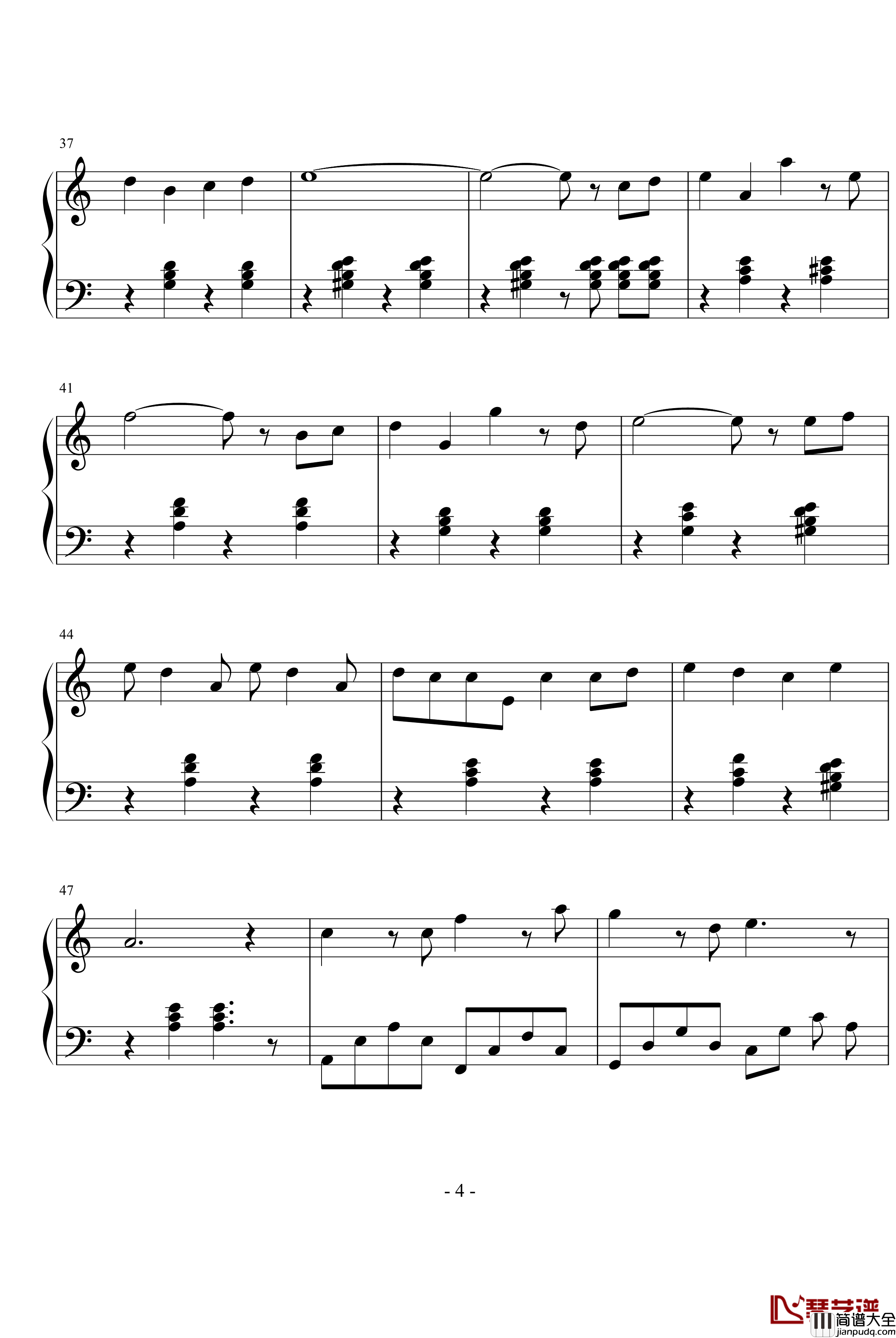 最爱钢琴谱_周慧敏