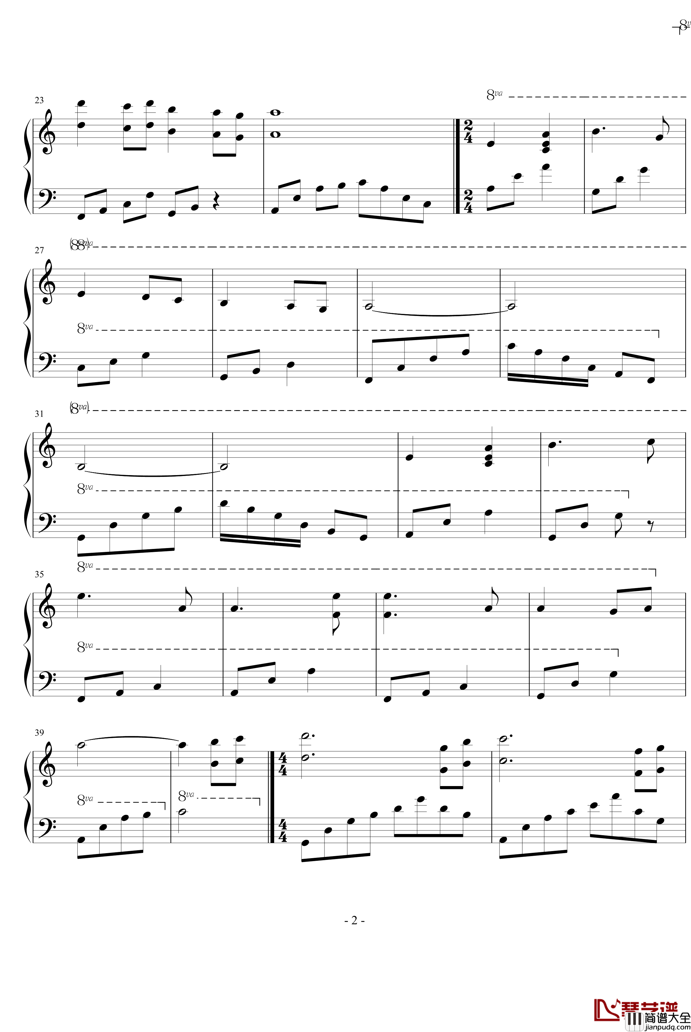 雨过无痕钢琴谱_葬礼の华彩