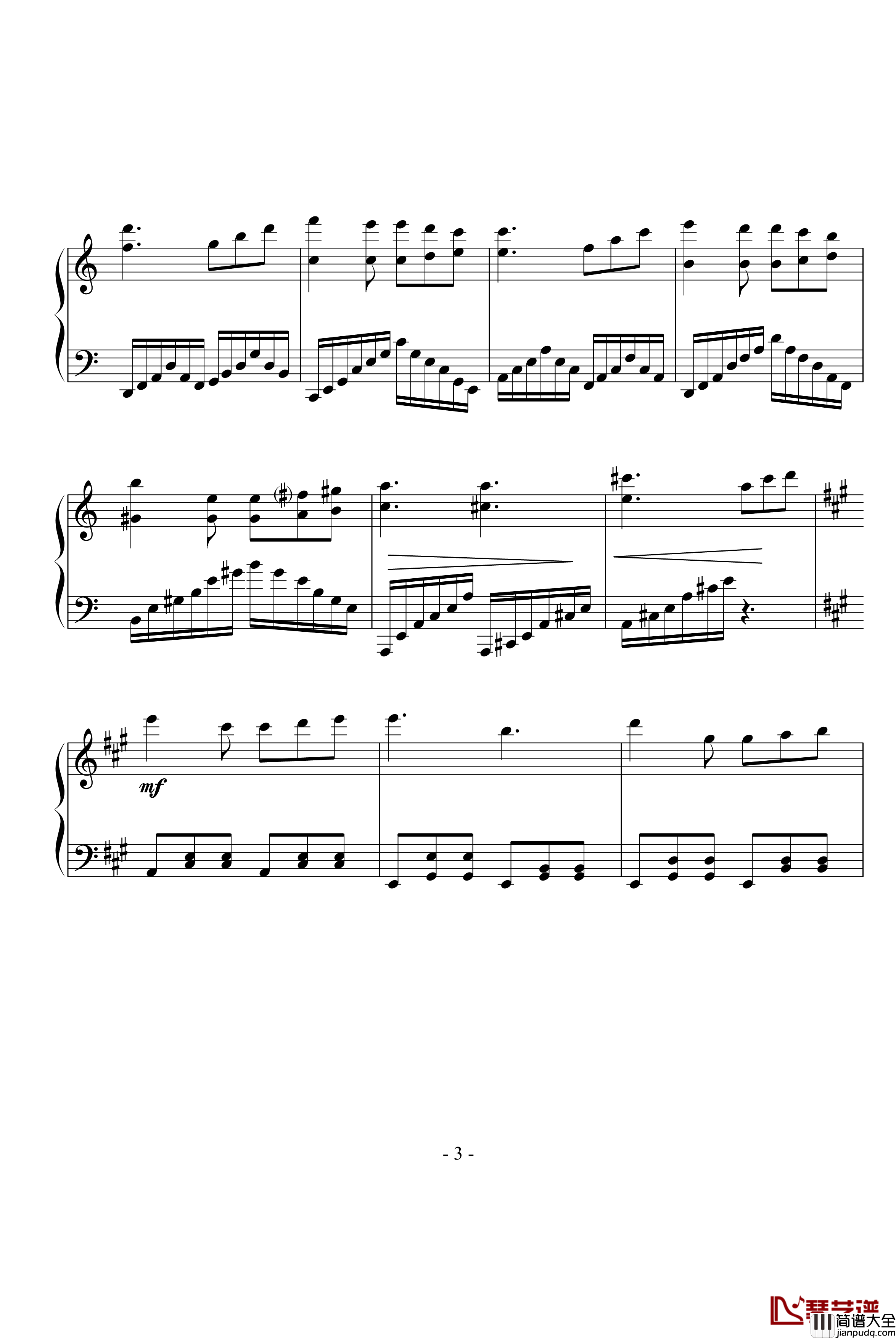 明日的舞钢琴谱_elisa2016