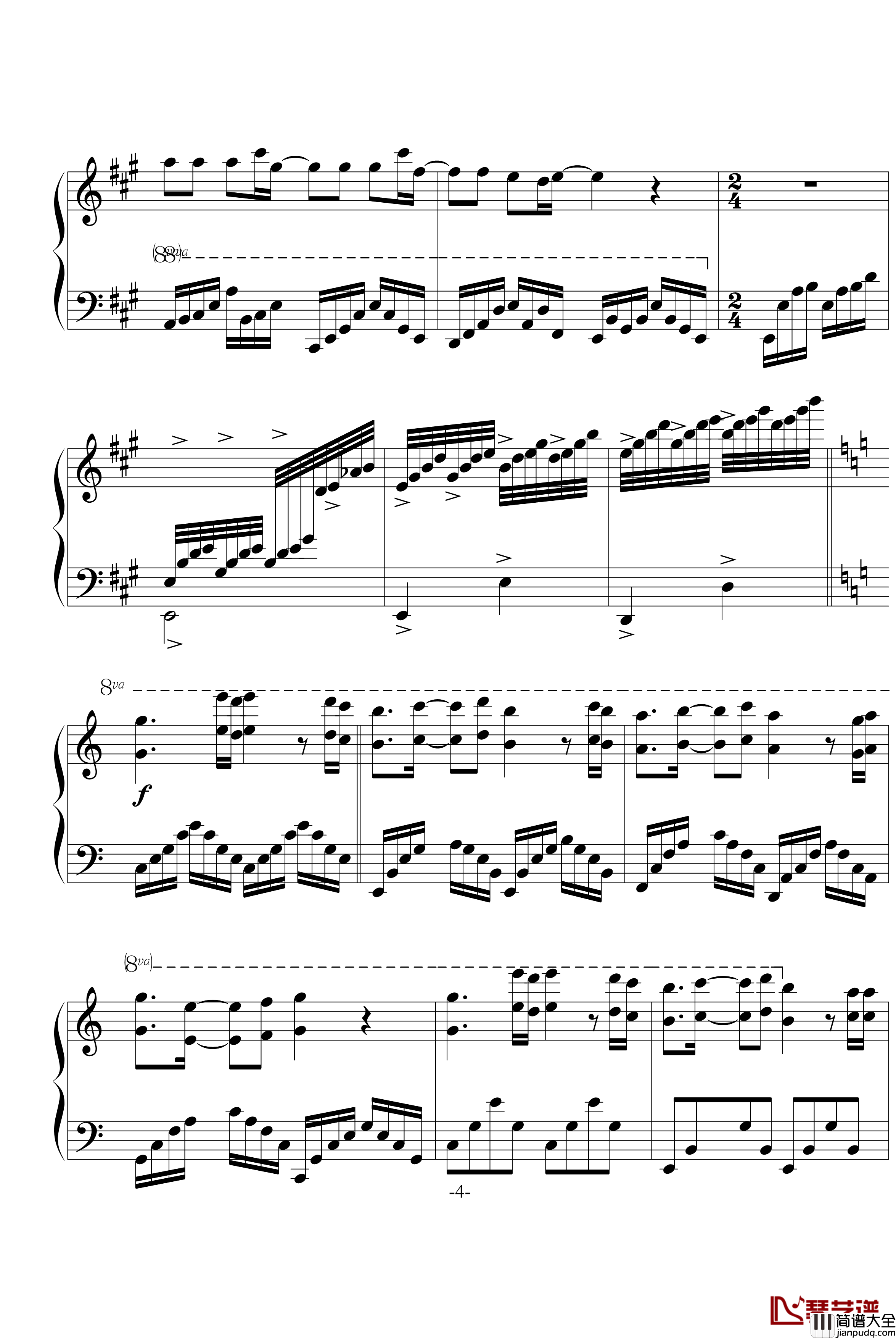 星星小夜曲钢琴谱_ω尐爺單裑ヤ版_克莱德曼