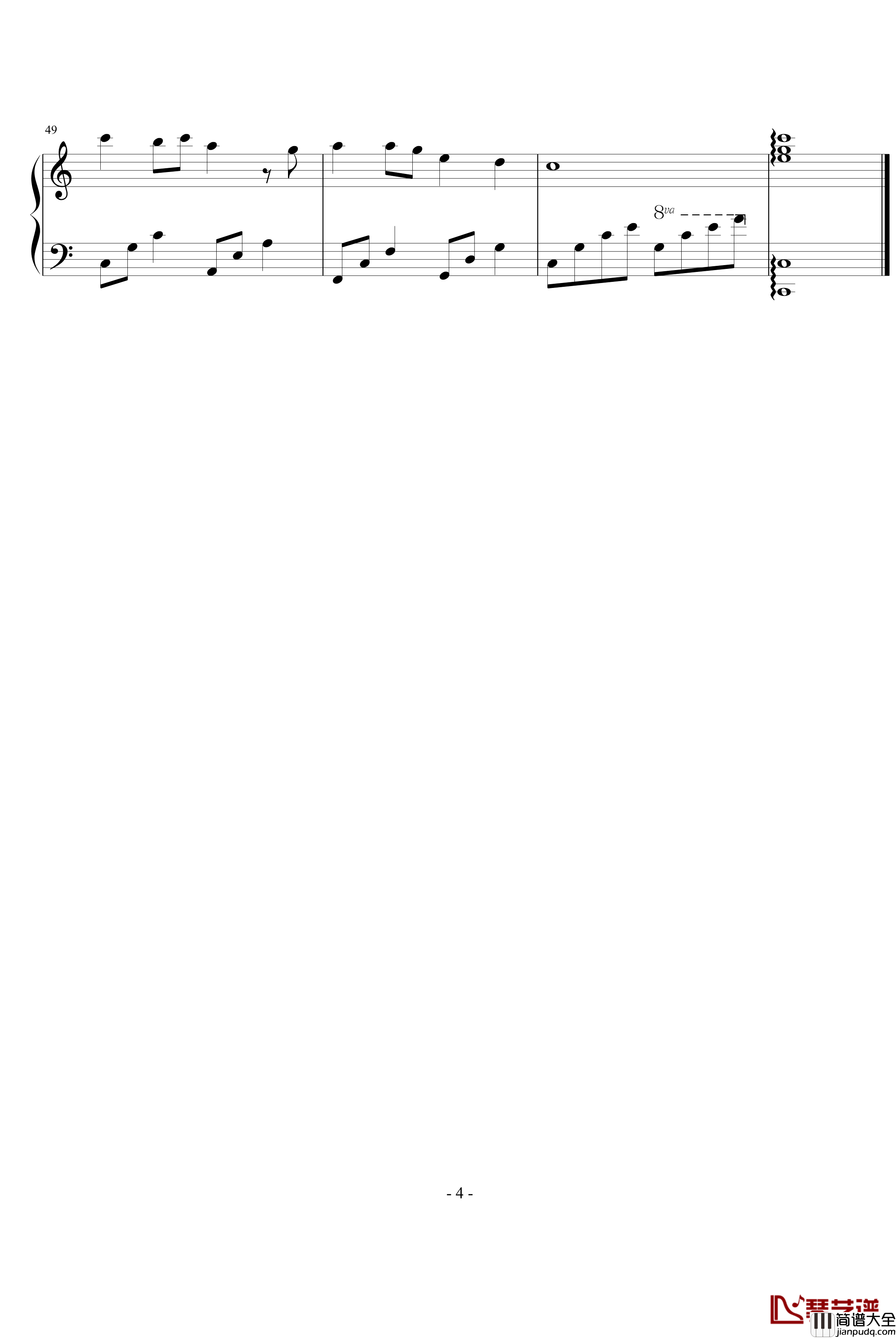 明媚的忧伤钢琴谱_Vickendy