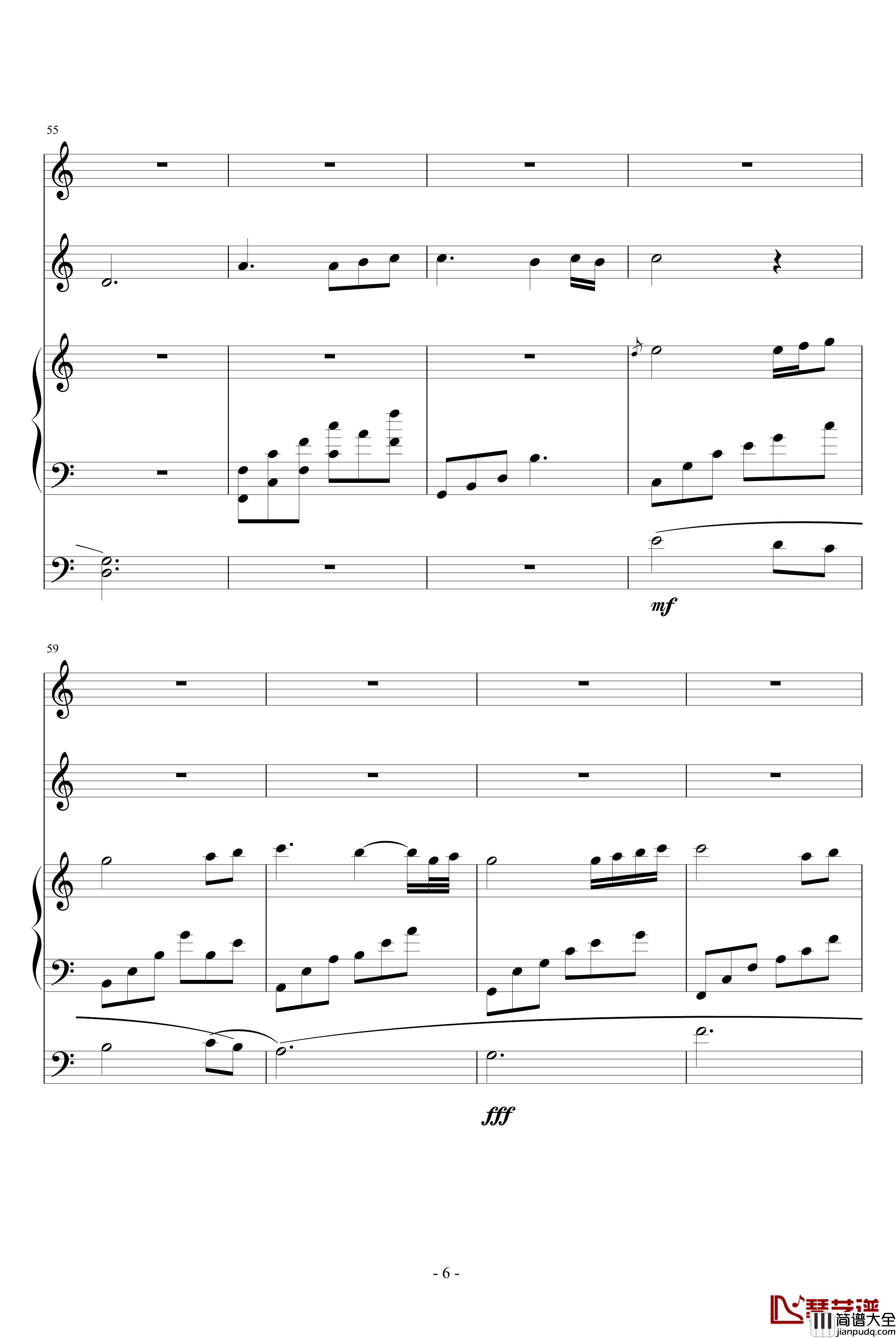 情书钢琴谱_Love_Letter_To_You_班得瑞_Bandari