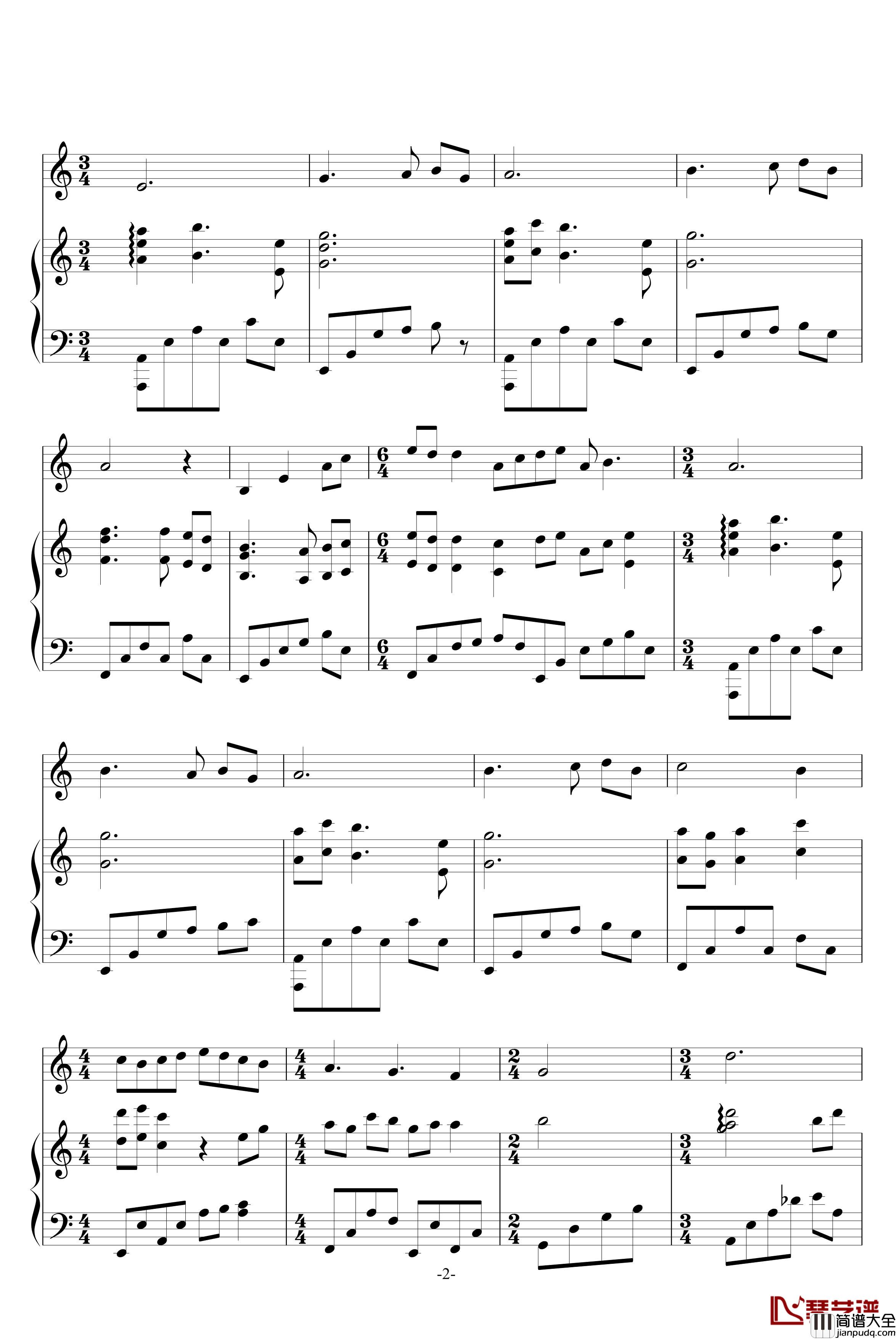 A_Chinese_tall_story钢琴谱_久石让