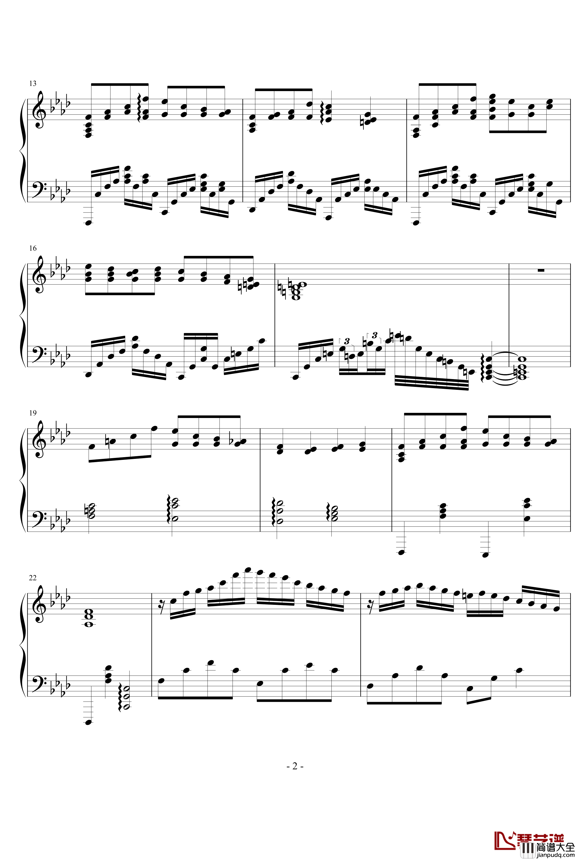 域钢琴谱_飞腾哈哈