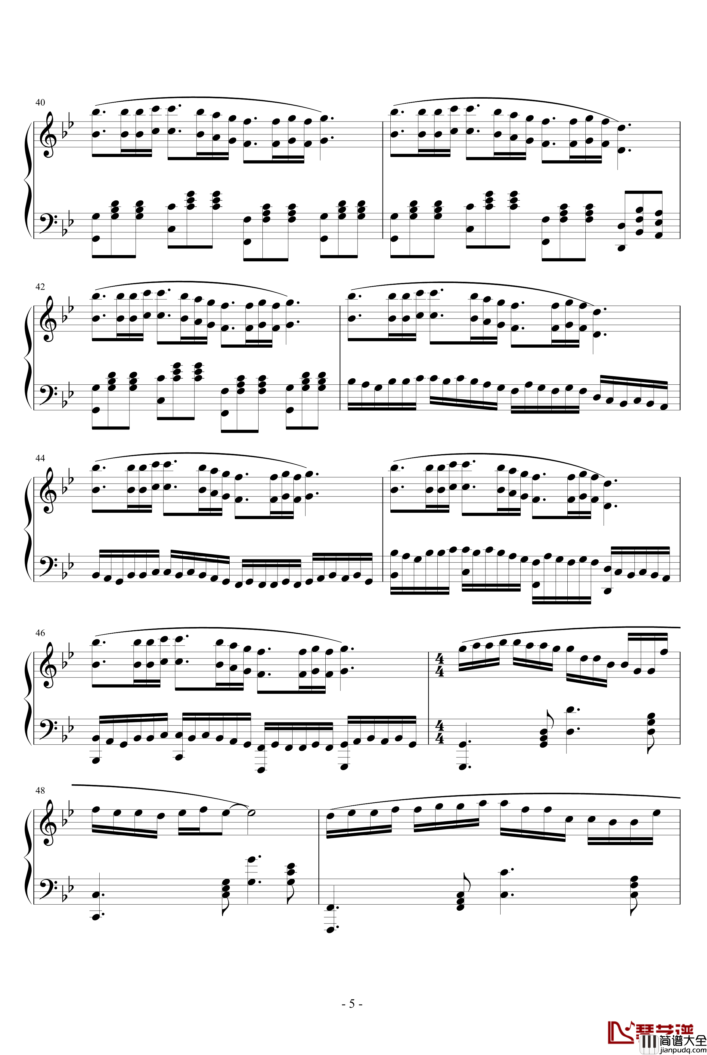 梦中的婚礼钢琴谱_吴越改编版_克莱德曼