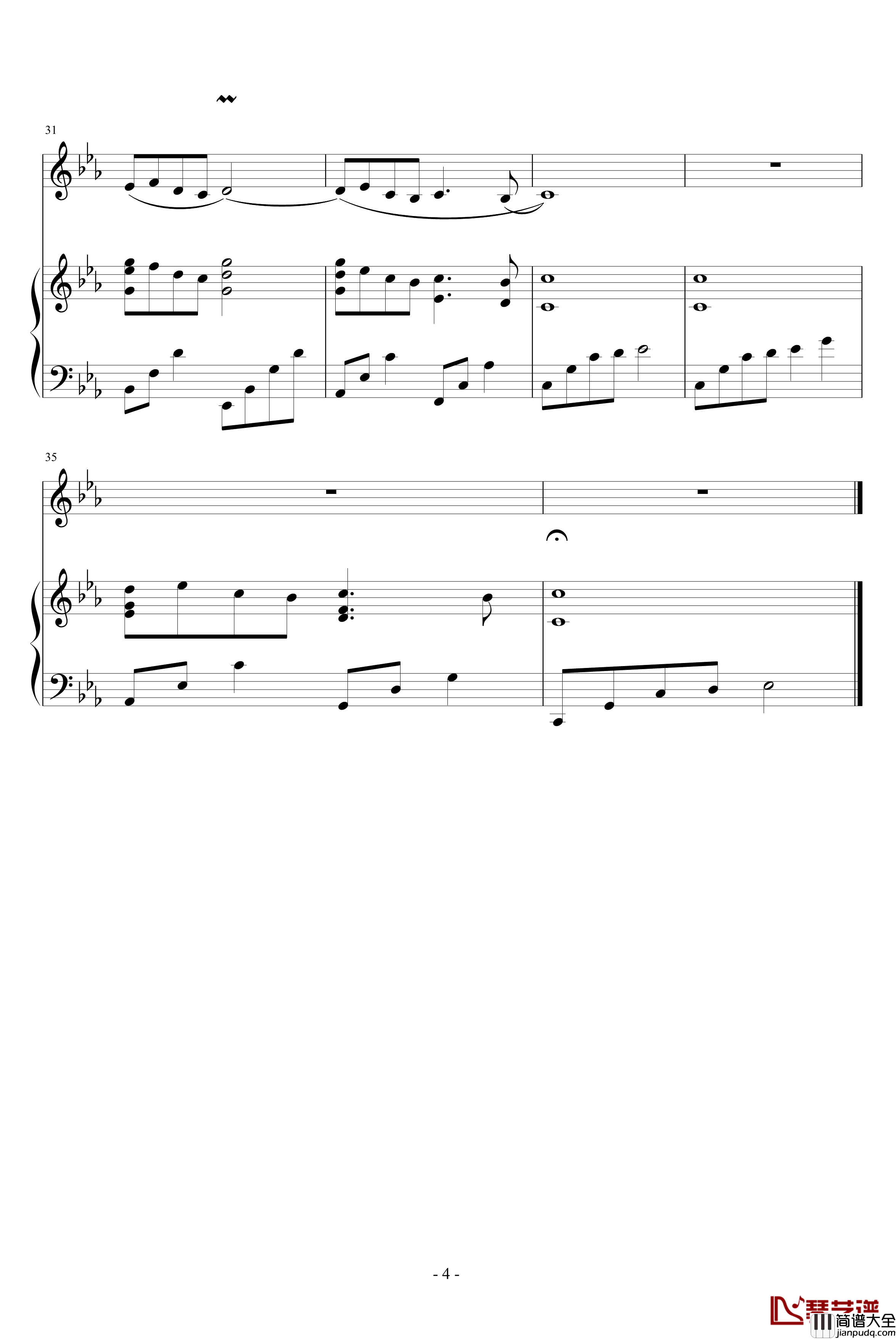 神秘花园钢琴谱_小提琴_动漫影视