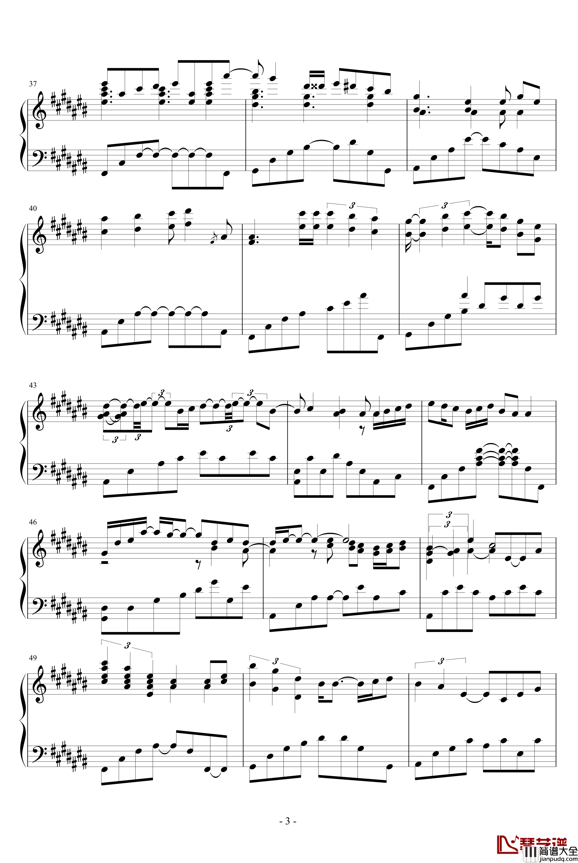 琉璃子钢琴谱_Kofex