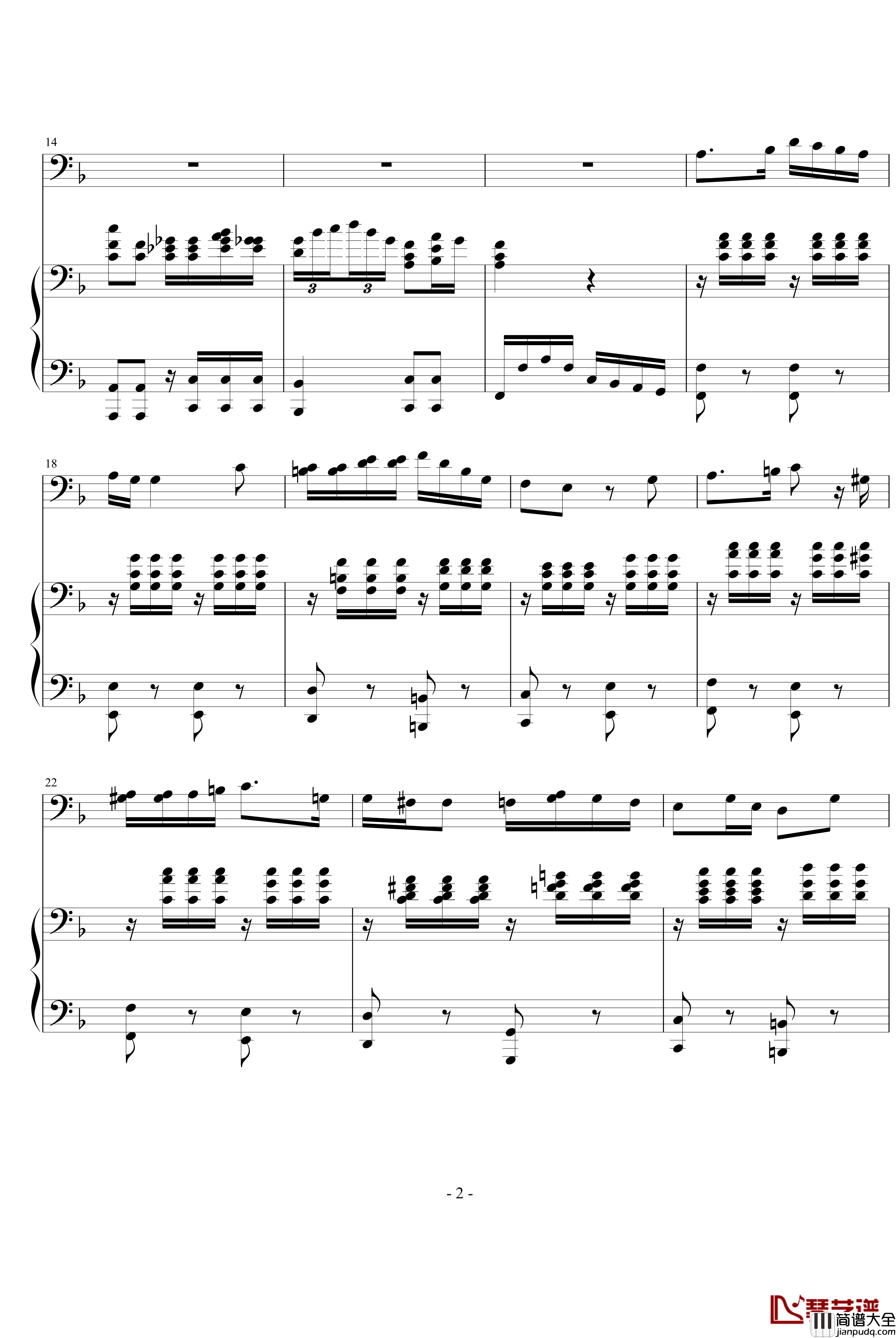 大提琴协奏曲钢琴谱_海顿