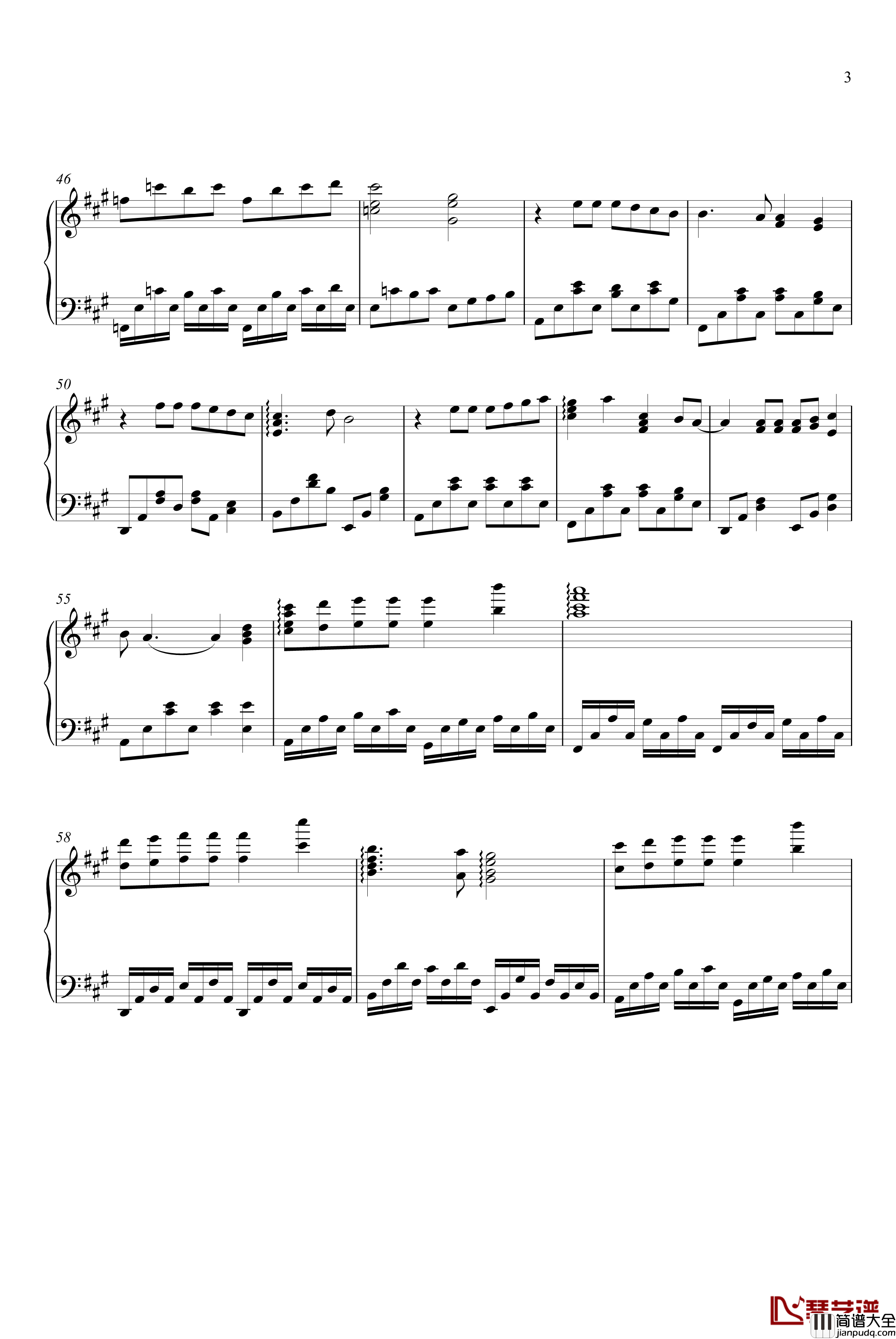 缺氧钢琴谱_于强版_杨丞琳