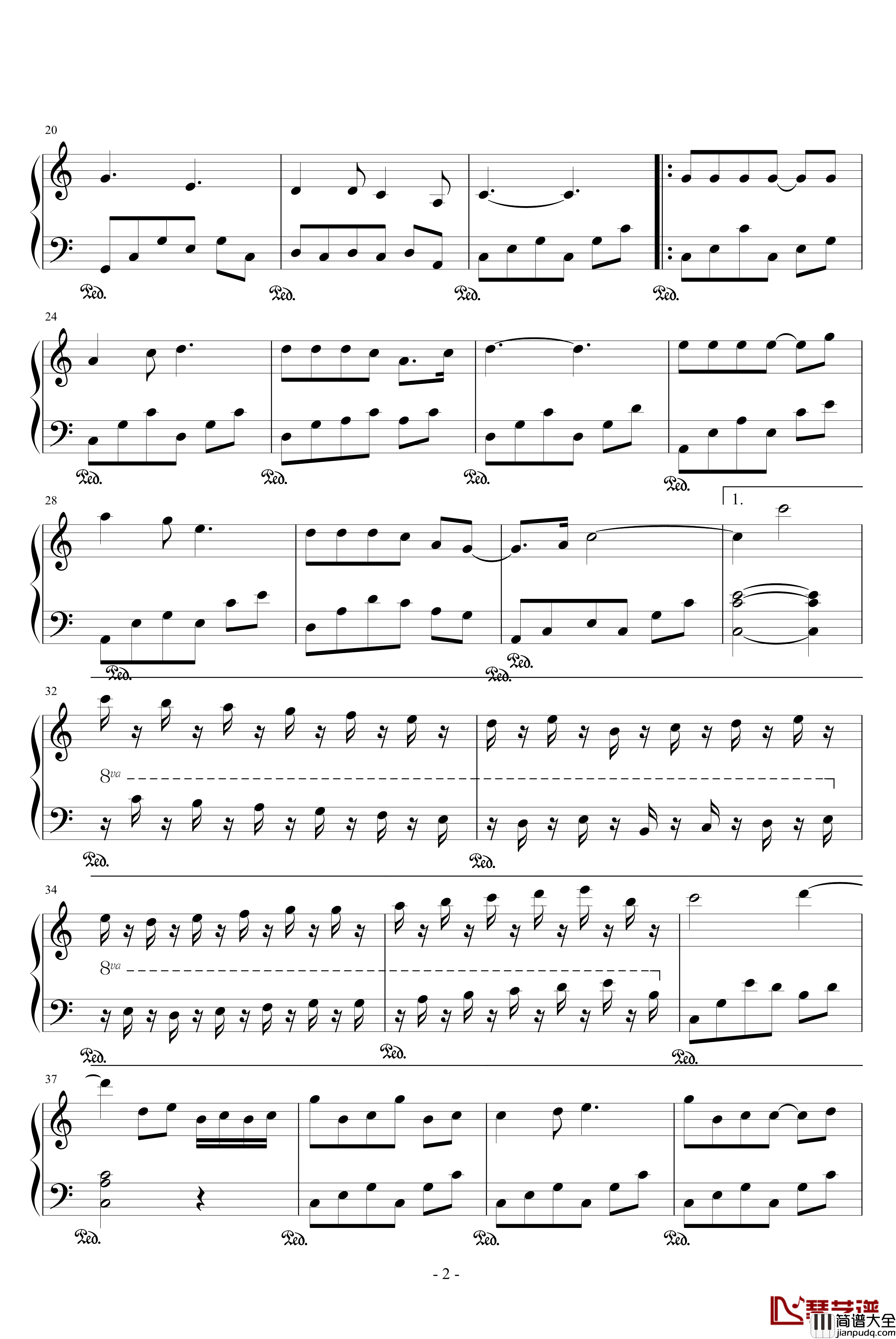 秋后雨钢琴谱_竹昔