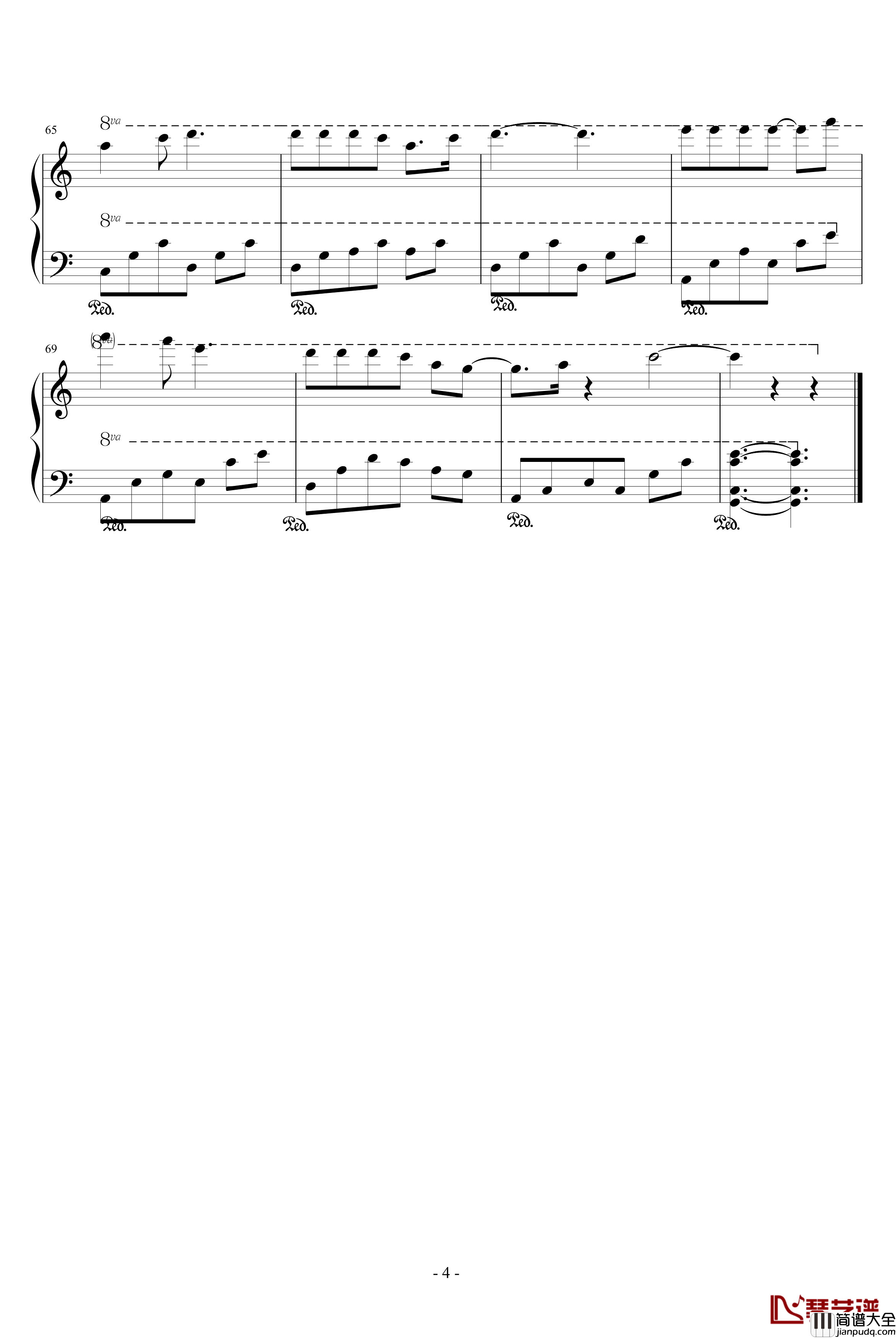 秋后雨钢琴谱_竹昔