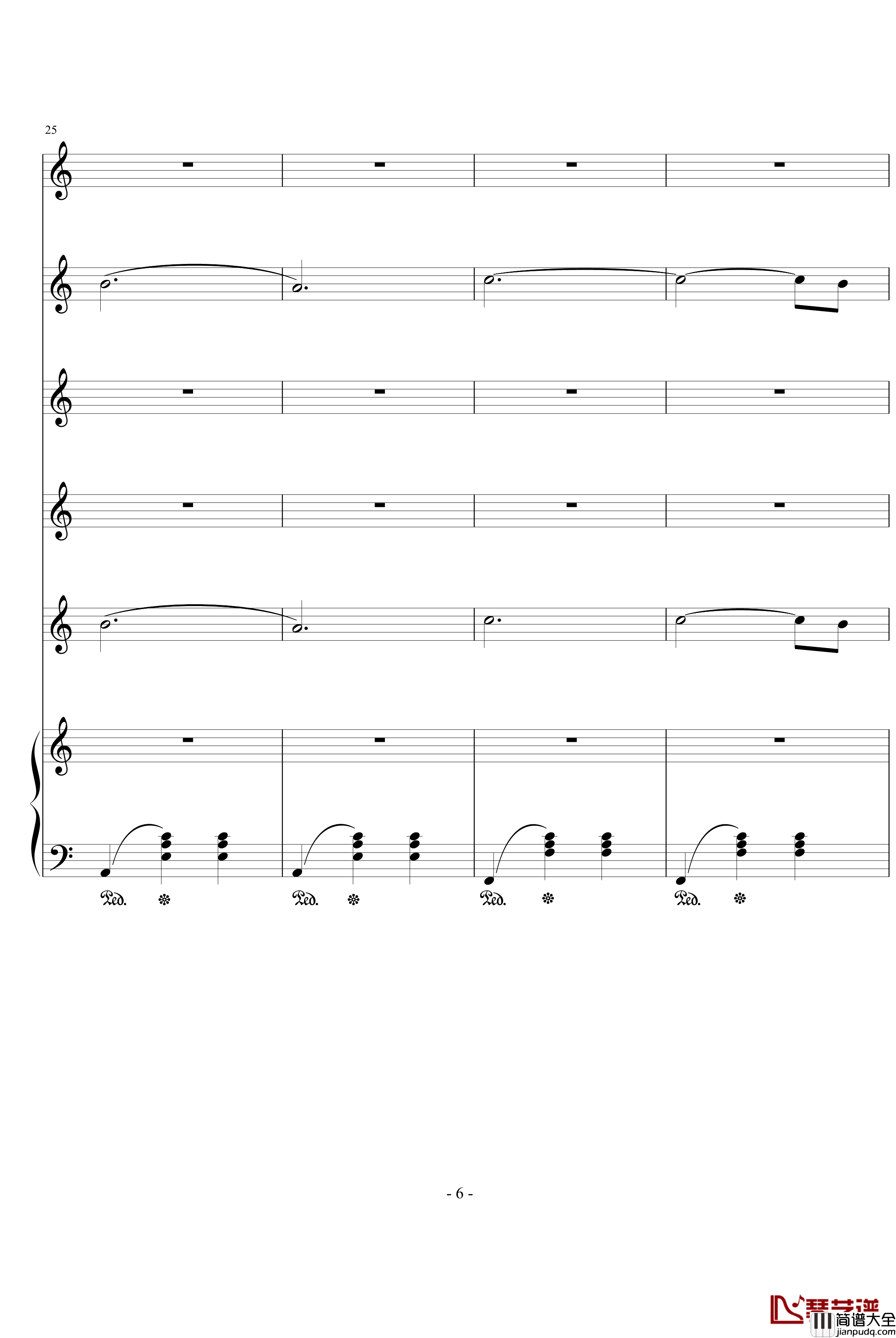 天使爱美丽总谱钢琴谱_影视