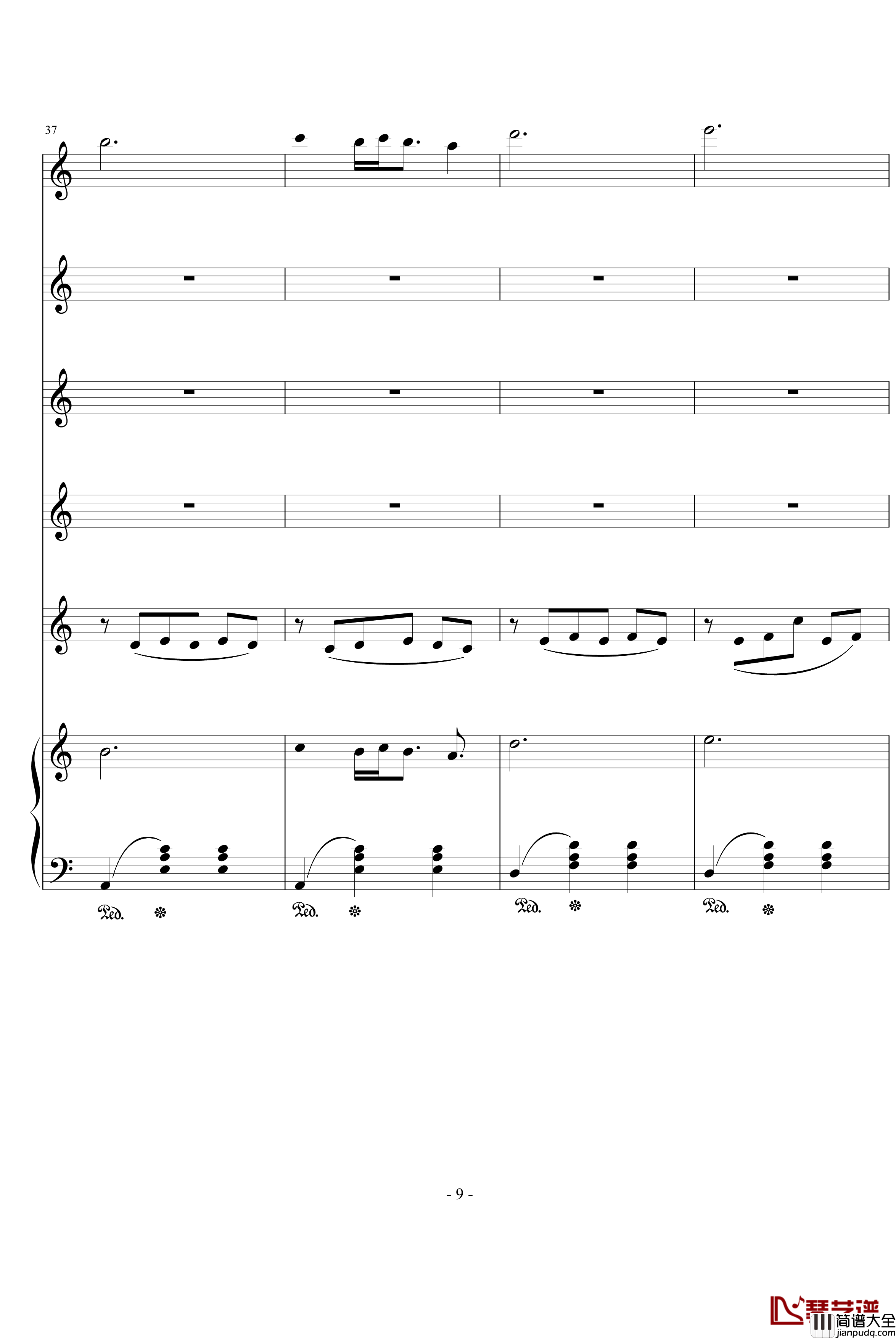 天使爱美丽总谱钢琴谱_影视